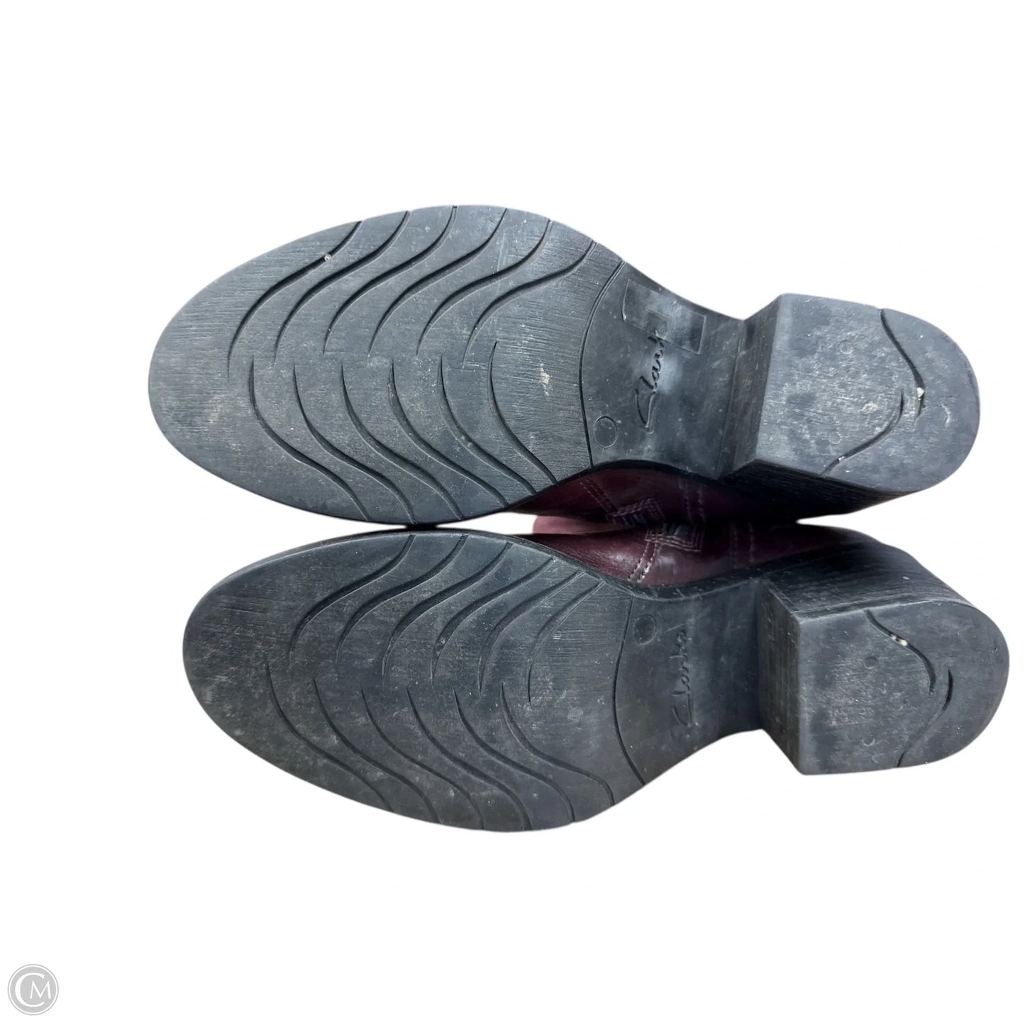 Boots Ankle Heels By Clarks In Purple, Size: 8