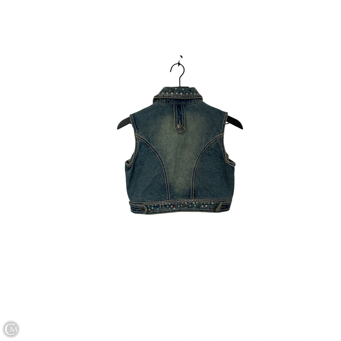 Vest Other By Clothes Mentor In Blue Denim, Size: S