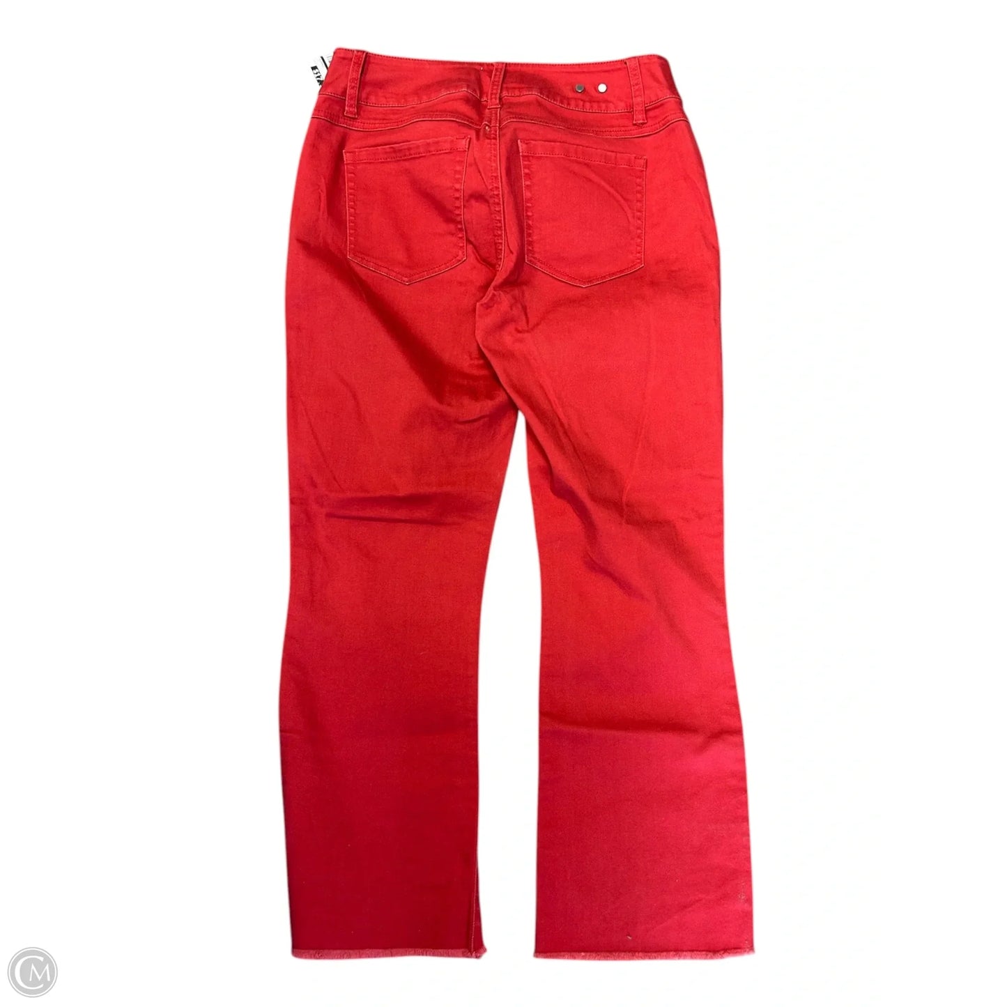 Jeans Cropped By Cabi In Red Denim, Size: 4