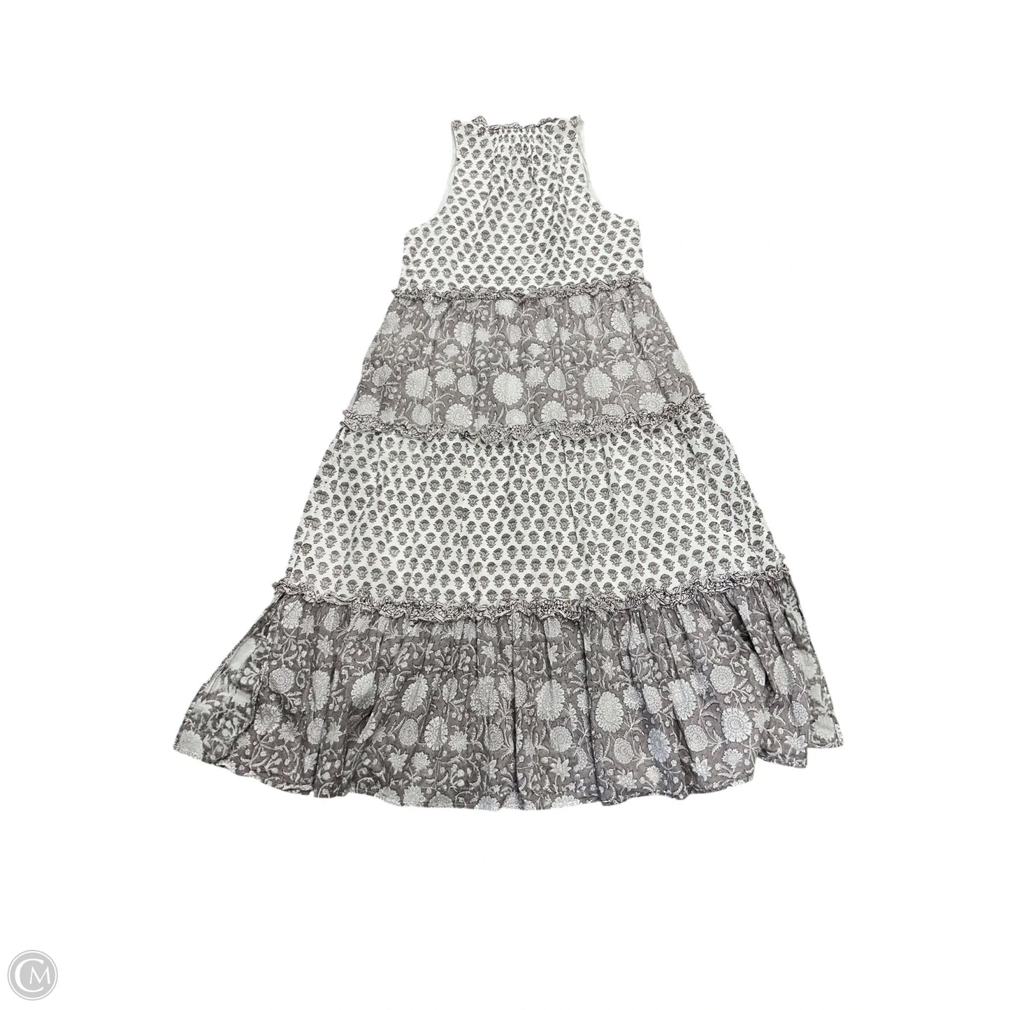 Dress Casual Maxi By Cleobella In Grey & White, Size: L