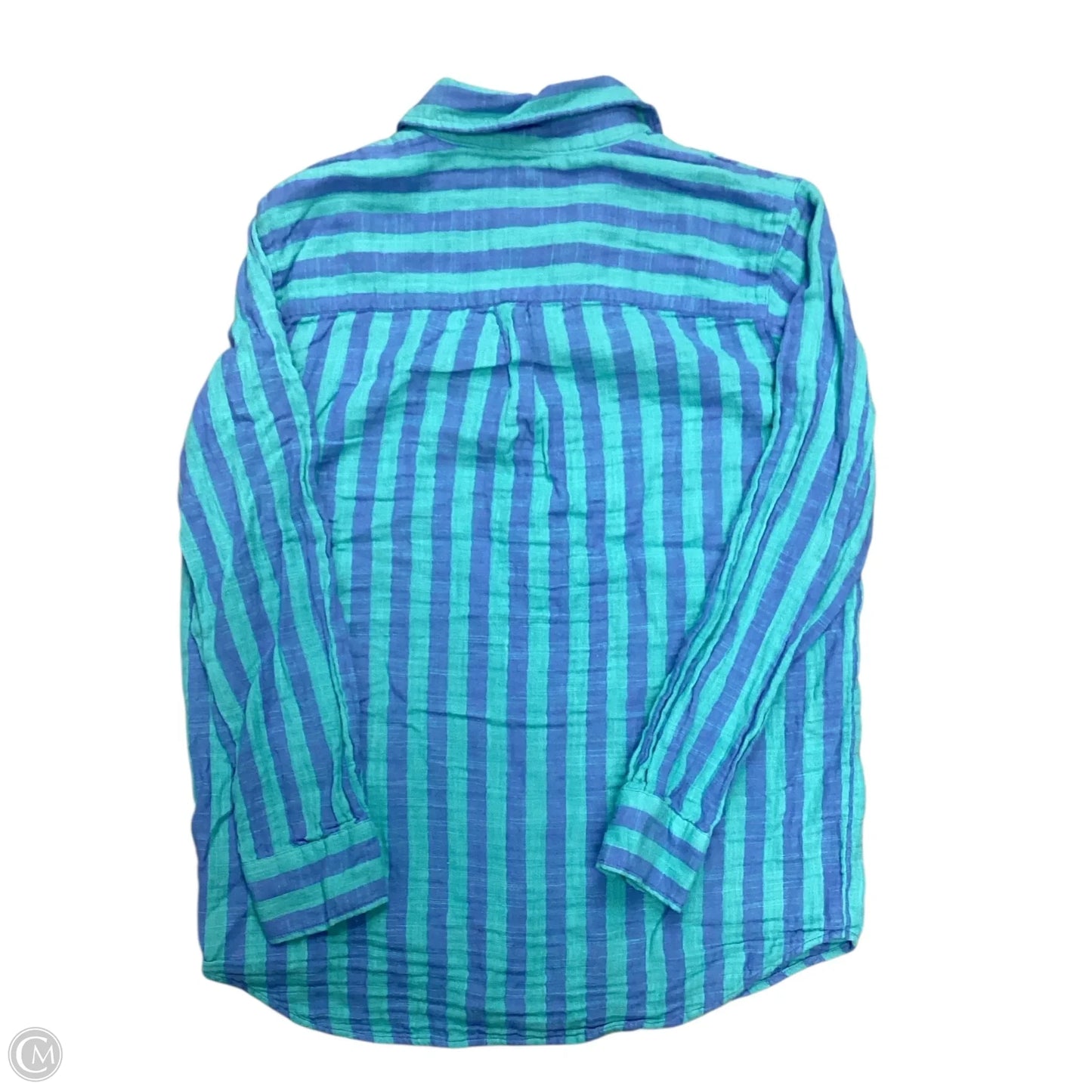 Blouse Long Sleeve By Z Supply In Blue, Size: M