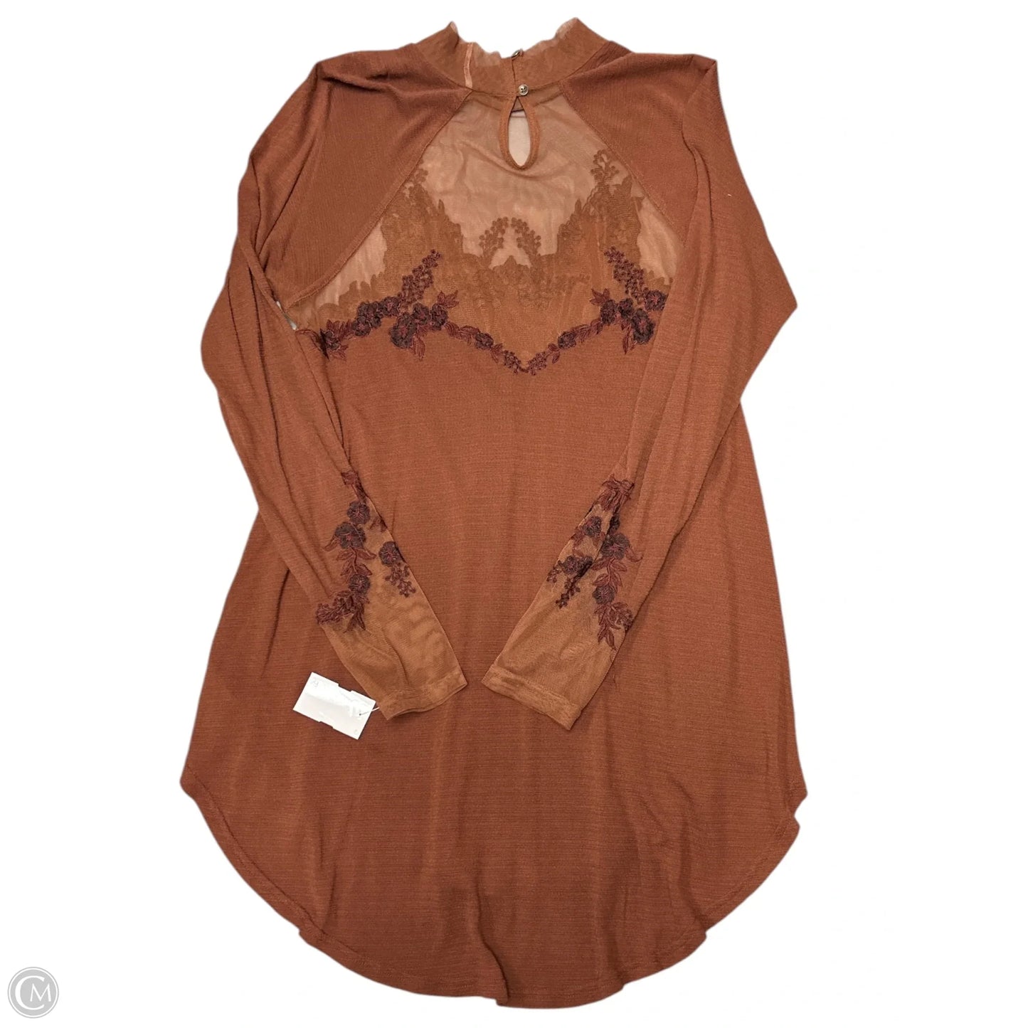 Top Long Sleeve By Free People In Brown, Size: S