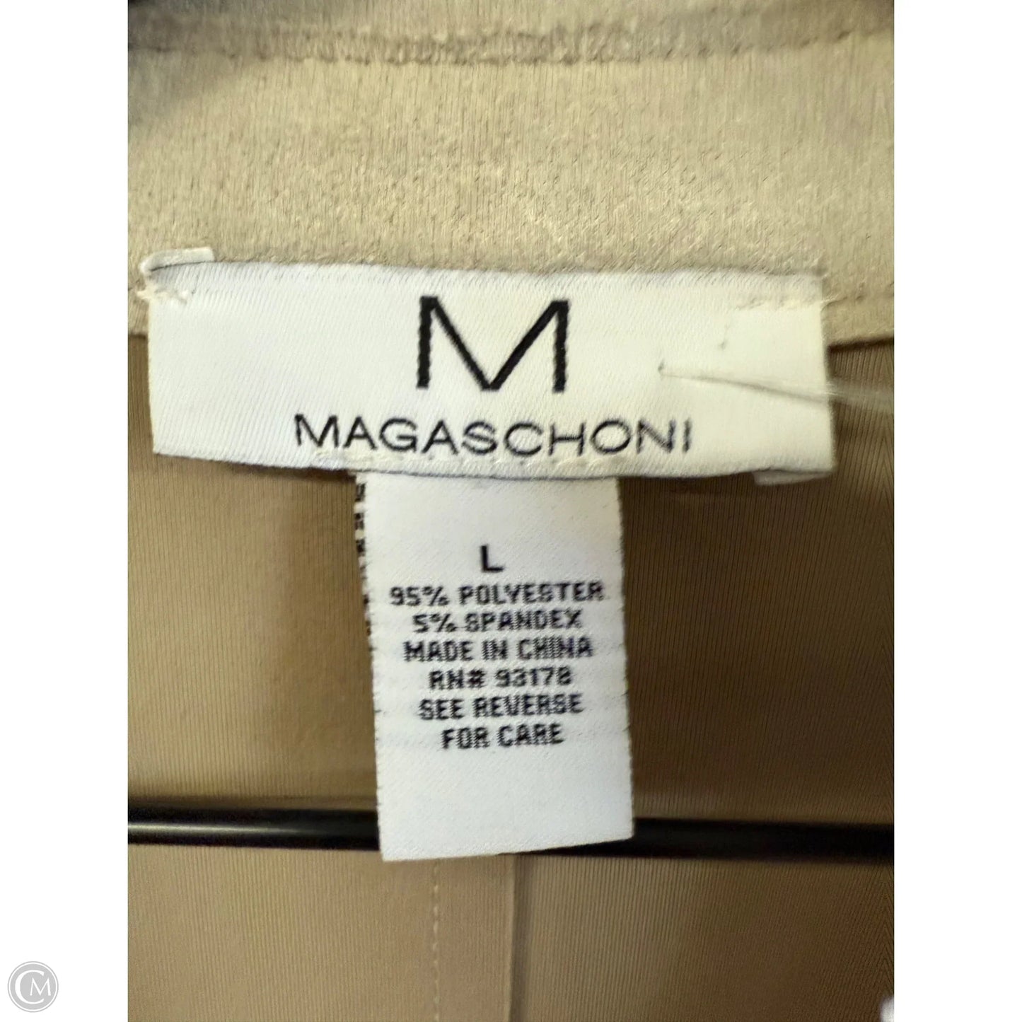 Coat Trench Coat By Clothes Mentor In Cream, Size: L