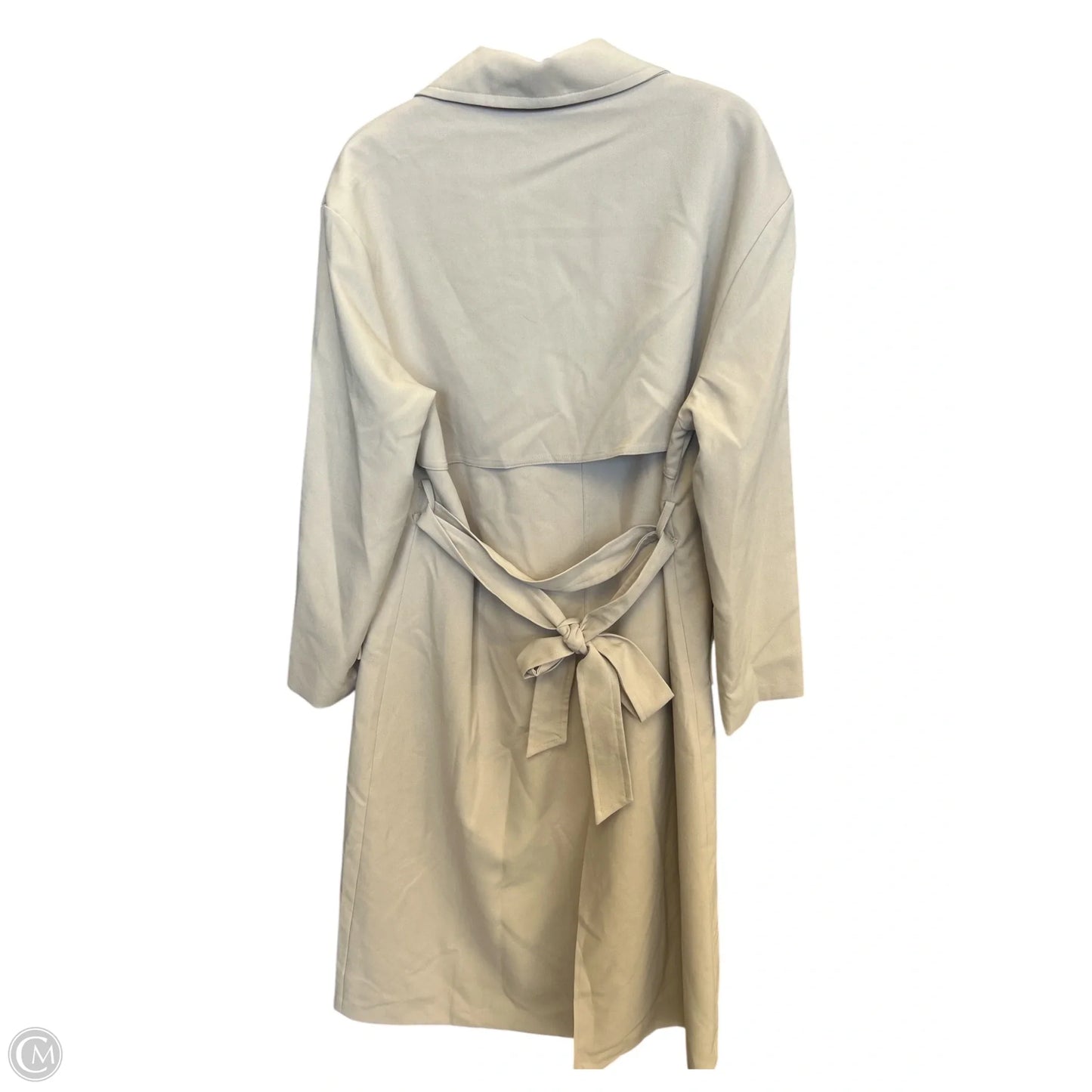 Coat Trench Coat By Clothes Mentor In Tan, Size: L