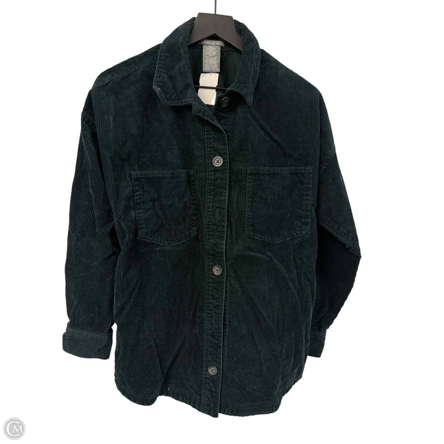 Jacket Shirt By Matty M In Green, Size: M