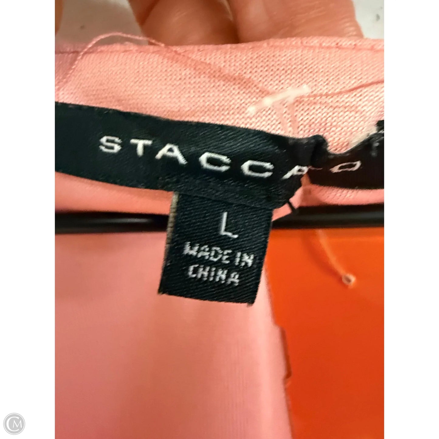 Top Long Sleeve By Staccato In Pink, Size: L
