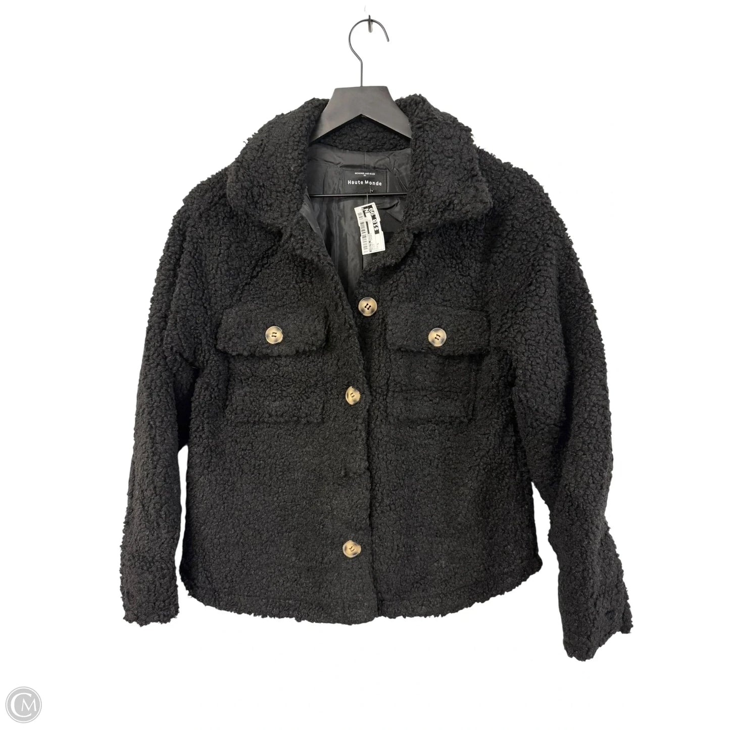 Jacket Shirt By Haute Monde In Black, Size: S