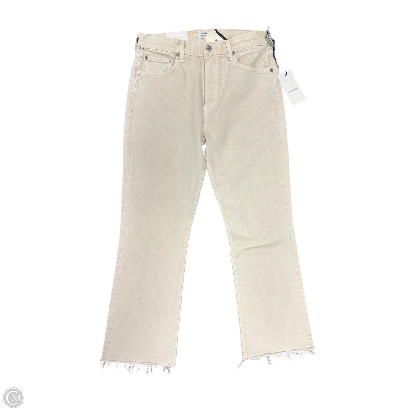 Jeans Straight By Citizens Of Humanity In Cream Denim, Size: 6