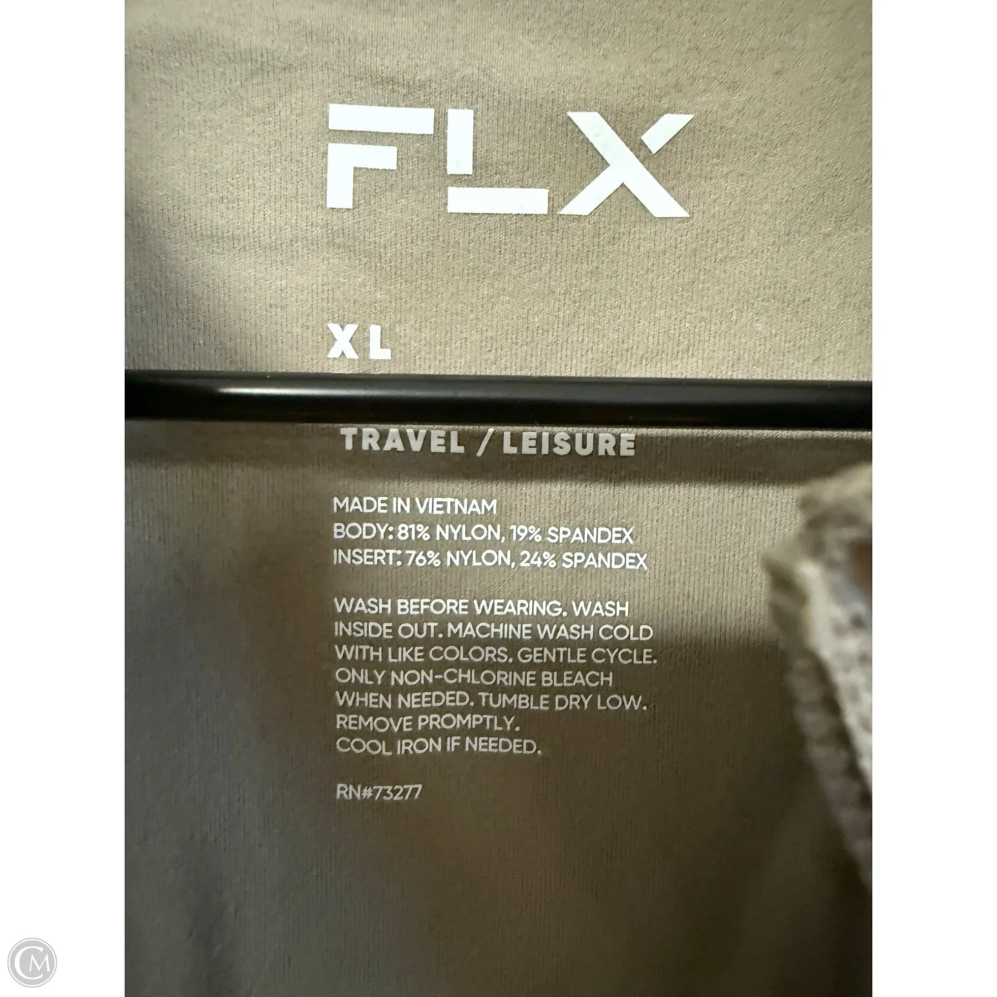 Athletic Top Long Sleeve Collar By Flx In Tan, Size: Xl