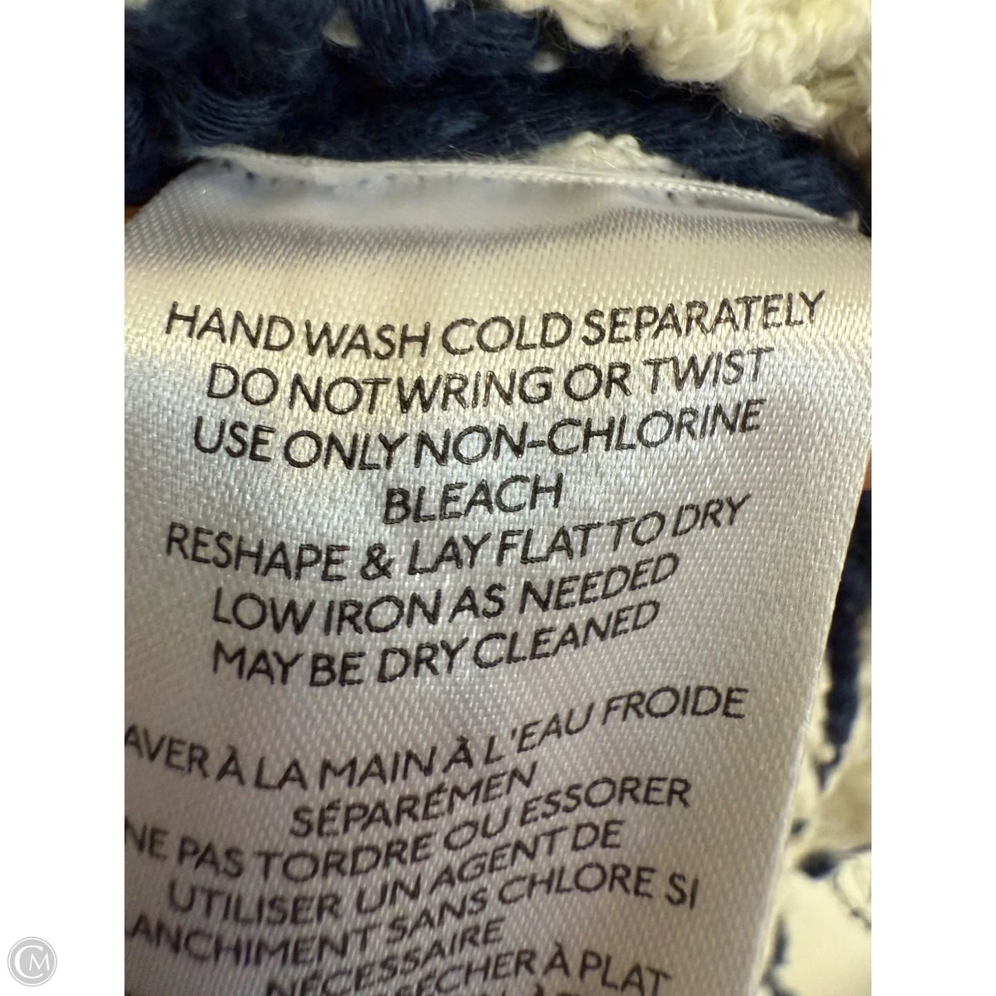 Sweater By Pilcro In Blue & White, Size: M