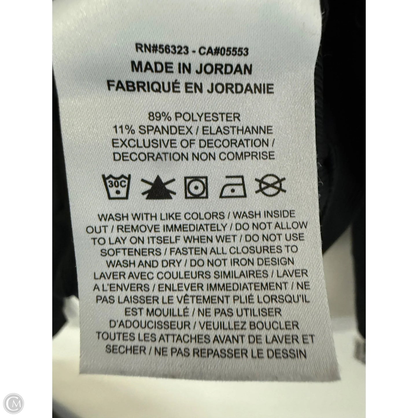 Athletic Top Long Sleeve Collar By Nike Apparel In Black, Size: M