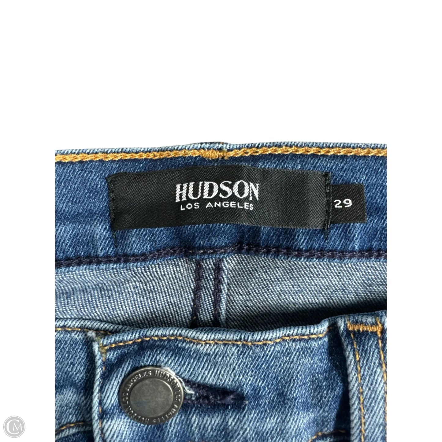 Jeans Straight By Hudson In Blue Denim, Size: 8