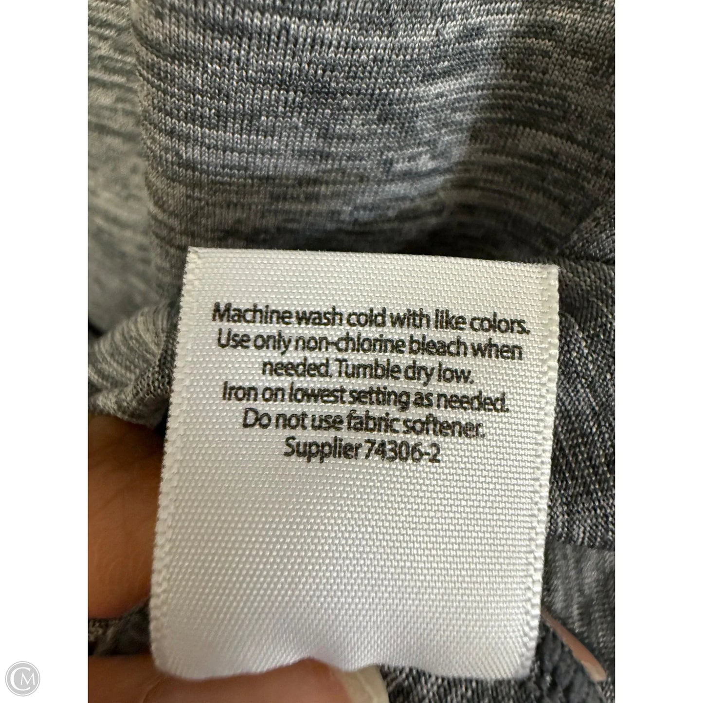 Athletic Top Short Sleeve By Xersion In Grey, Size: L