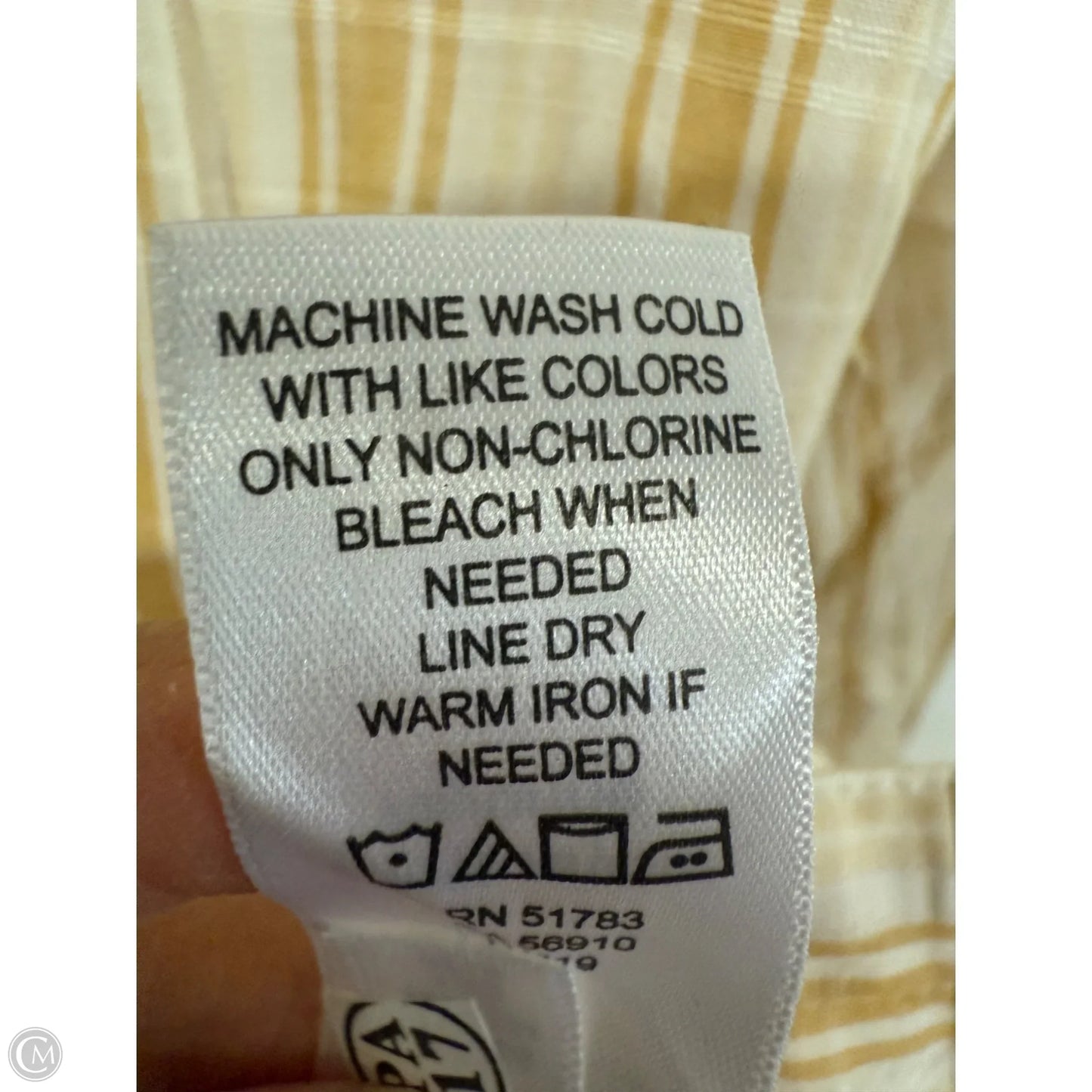 Blouse Long Sleeve By Maurices In Yellow, Size: L