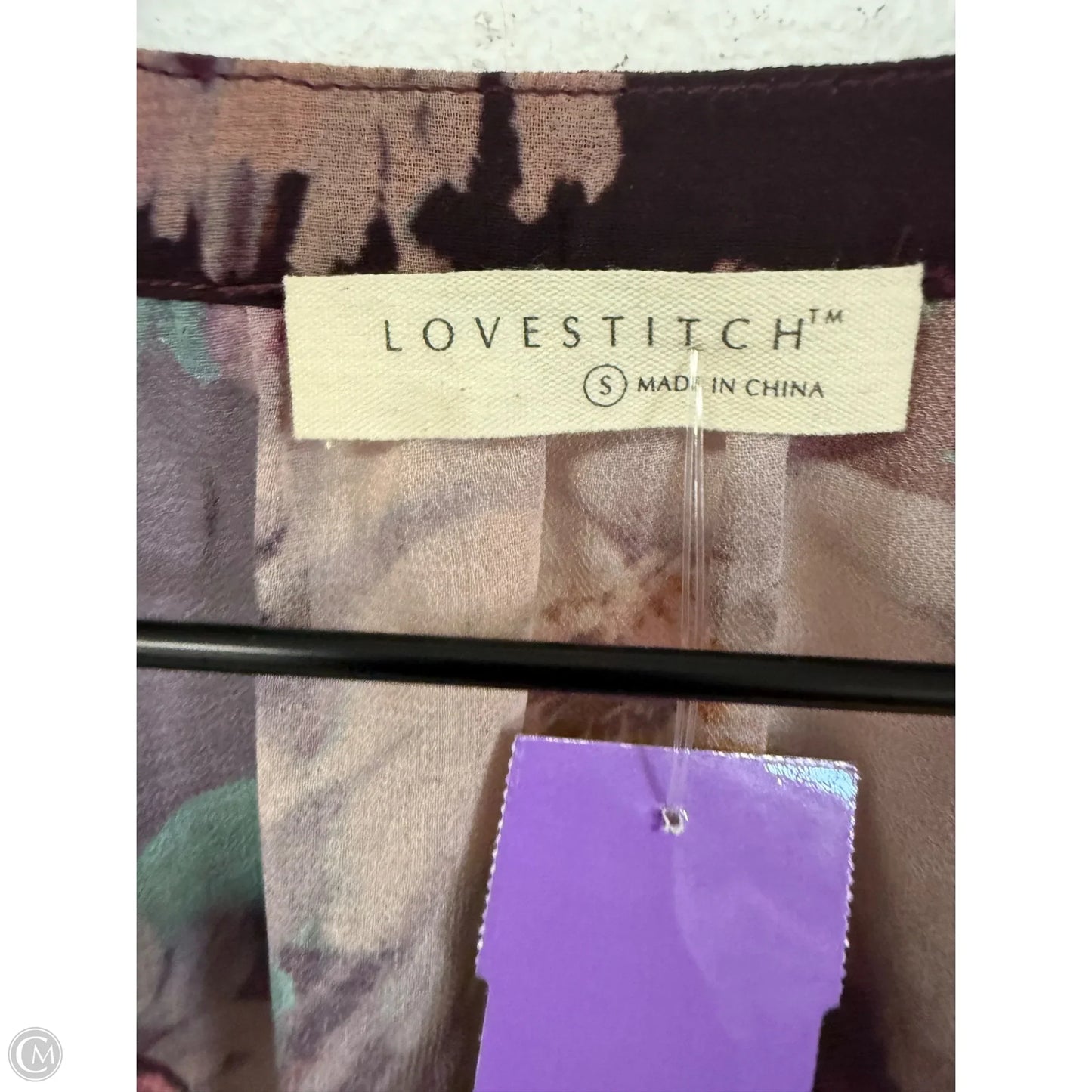 Top Long Sleeve By Lovestitch In Purple, Size: S