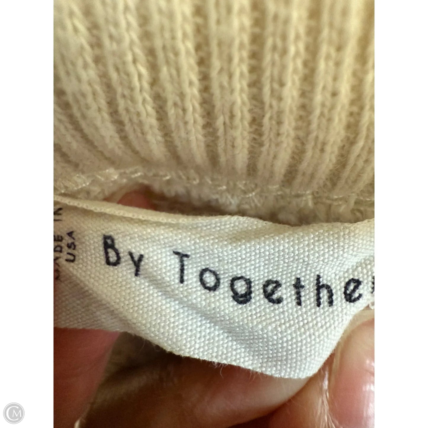 Sweatshirt Collar By By Together In Black & White, Size: M
