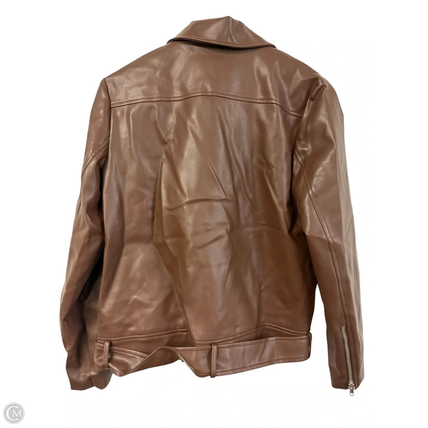 Jacket Moto By Lulus In Brown, Size: M