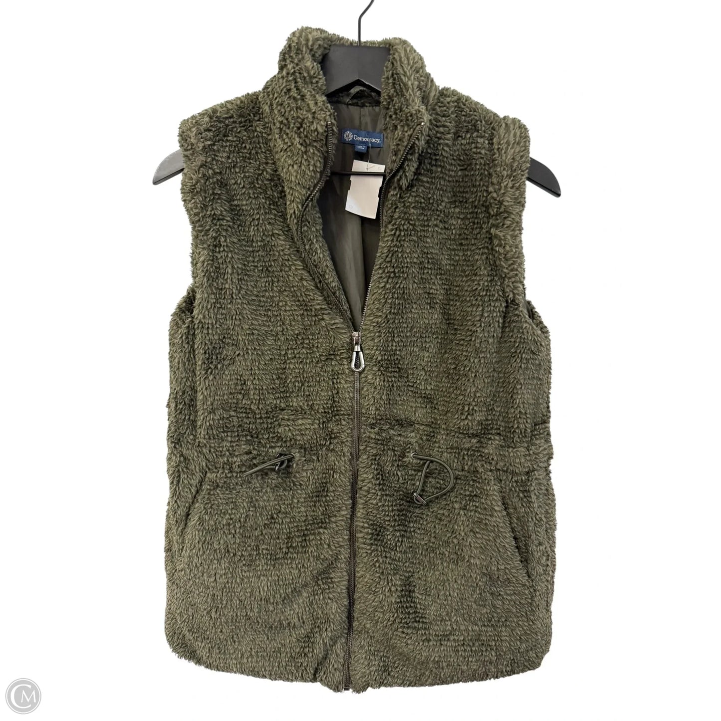 Vest Faux Fur & Sherpa By Democracy In Green, Size: Xs