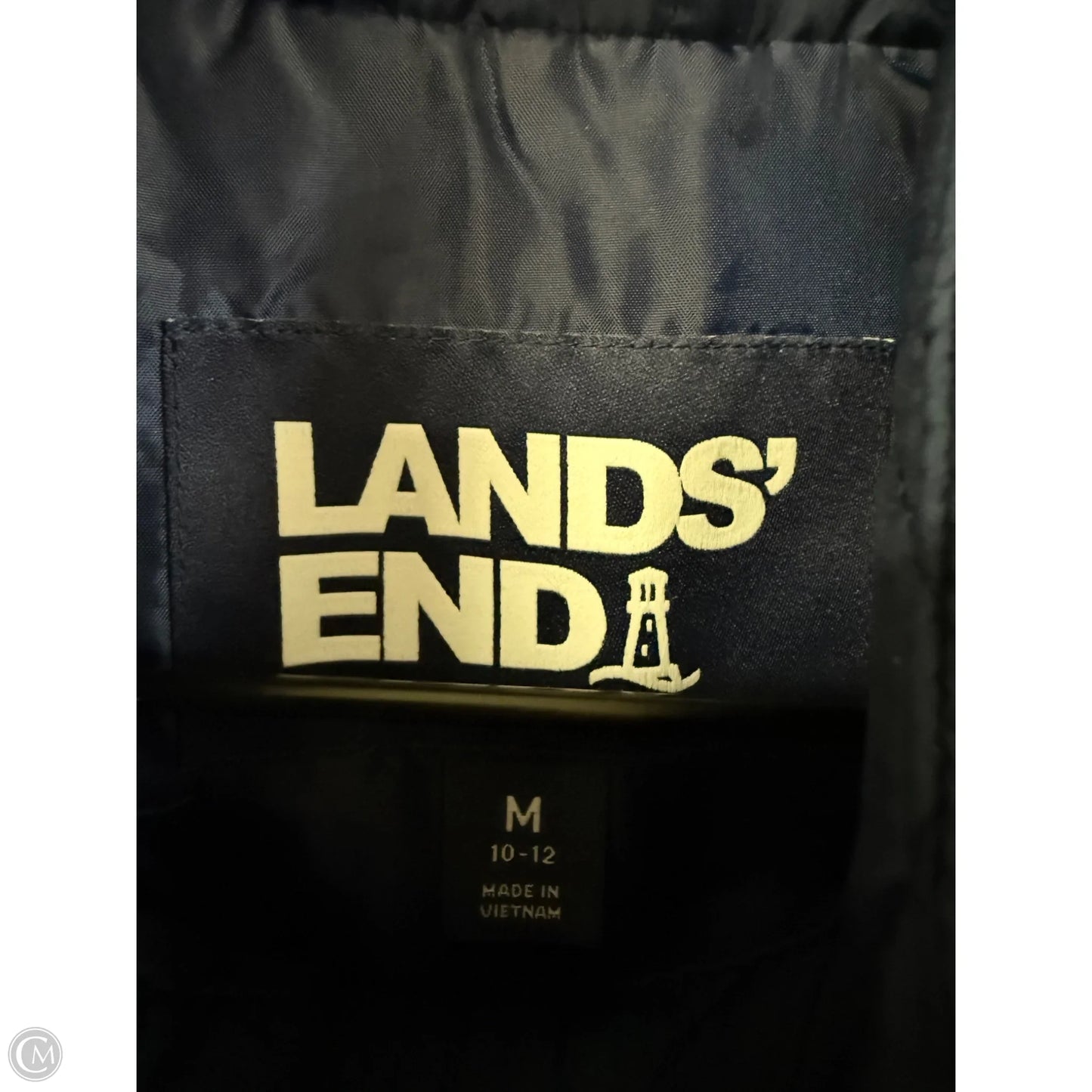 Vest Puffer & Quilted By Lands End In Navy, Size: M