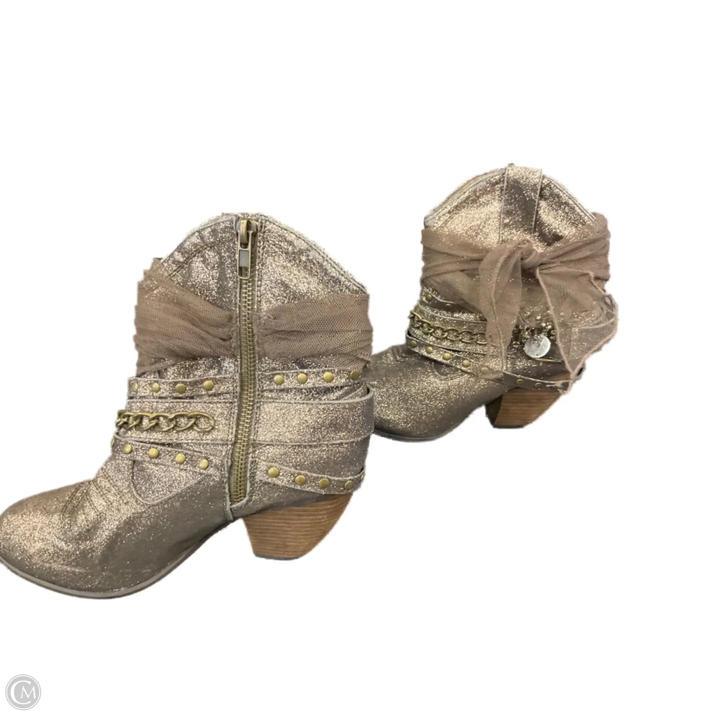 Boots Ankle Heels By Not Rated In Gold, Size: 6