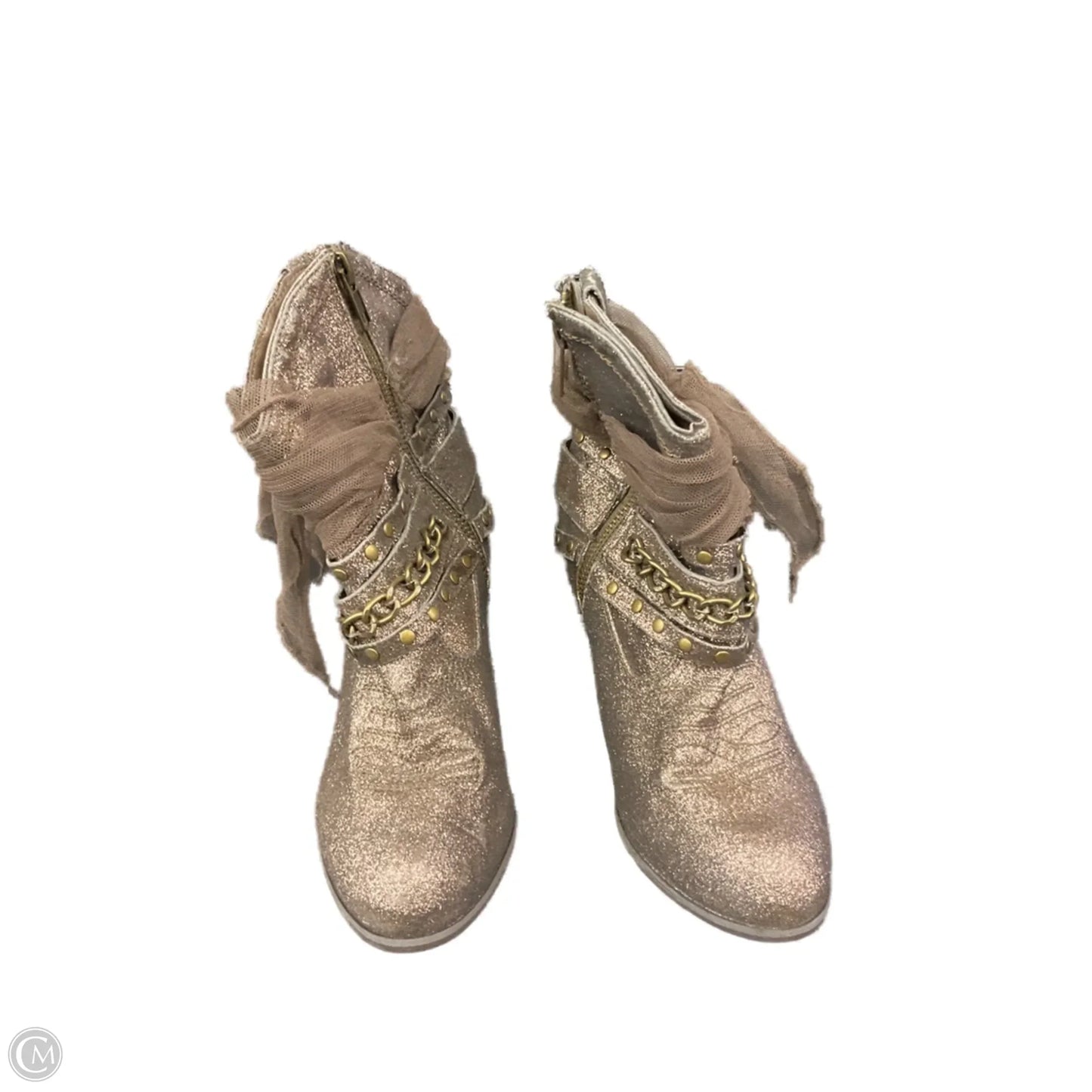 Boots Ankle Heels By Not Rated In Gold, Size: 6