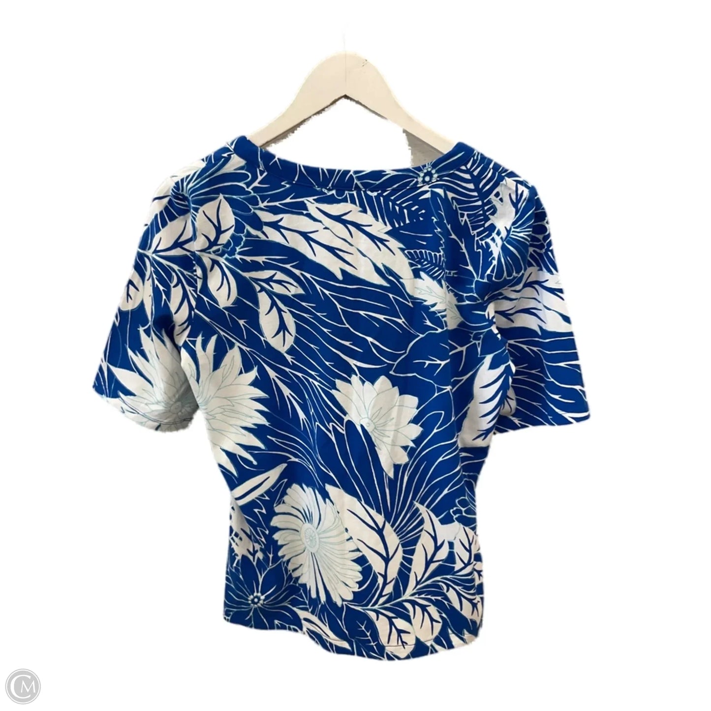 Top Short Sleeve By Talbots In Blue, Size: M