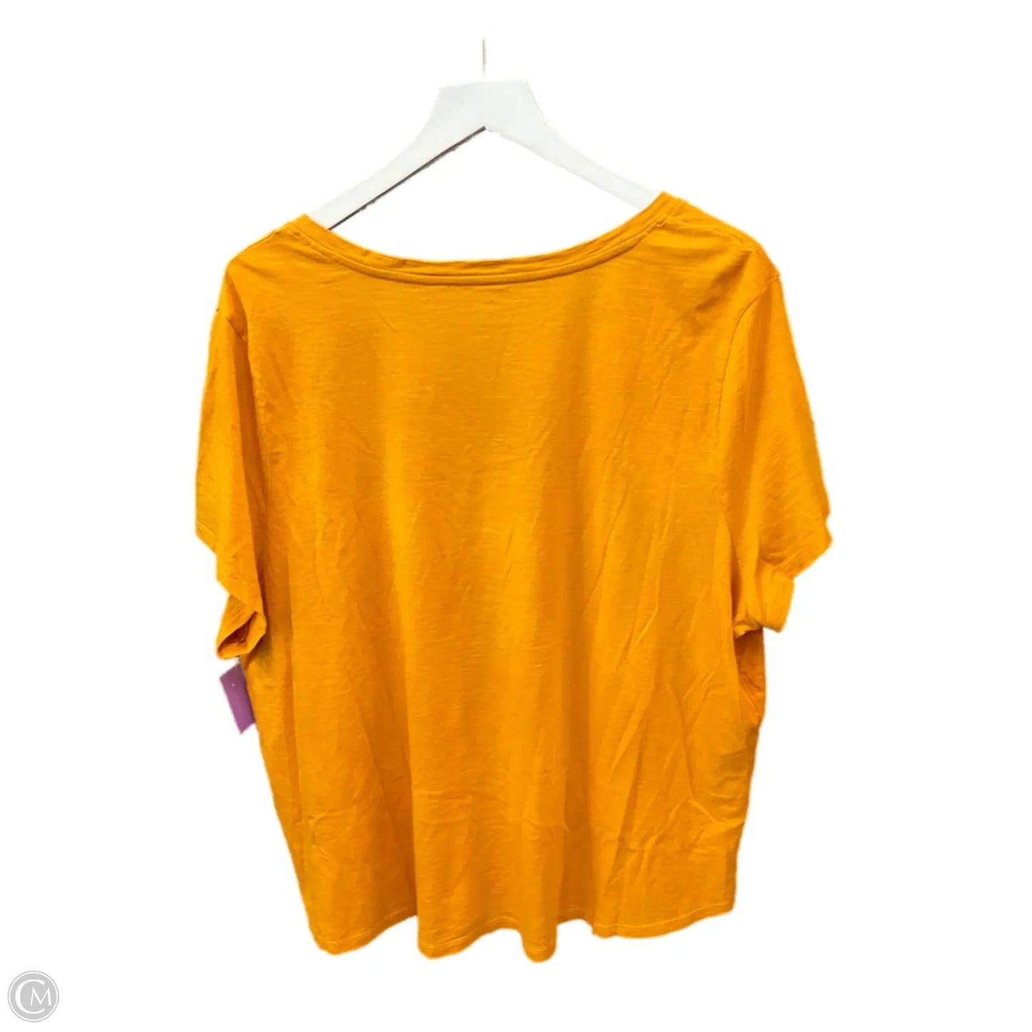 Top Short Sleeve Basic By Falls Creek In Yellow, Size: 3x