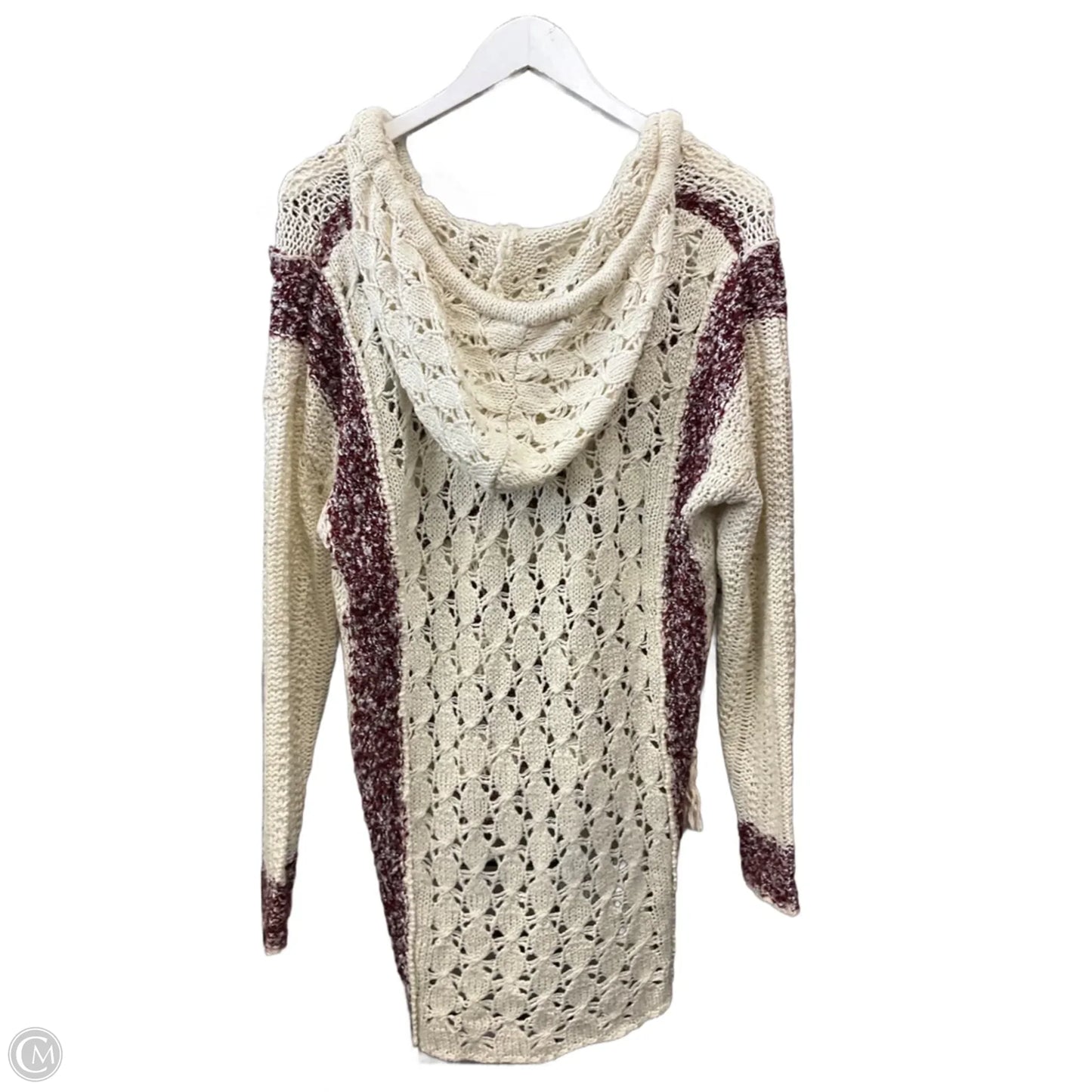 Sweater By Blu Pepper In Cream & Purple, Size: S