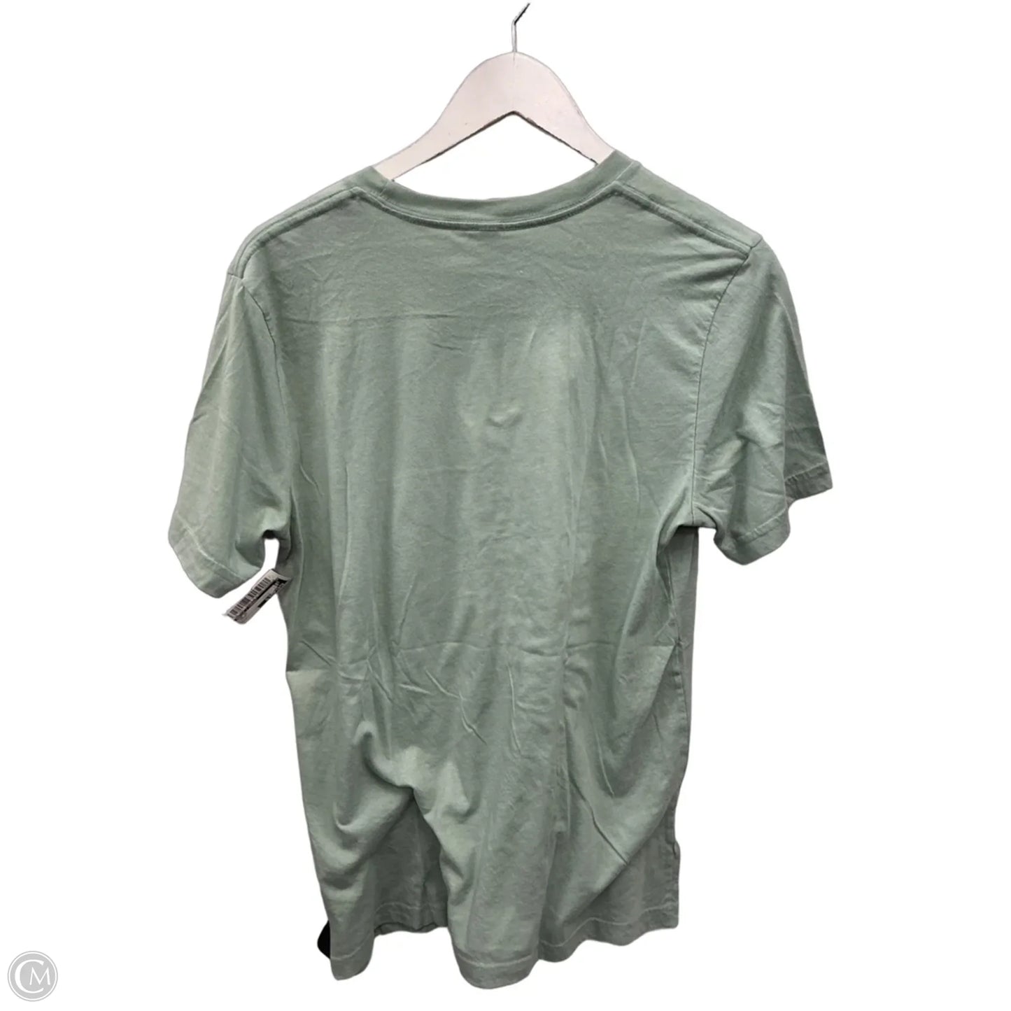 Top Short Sleeve By Bella + Canvas In Green, Size: L