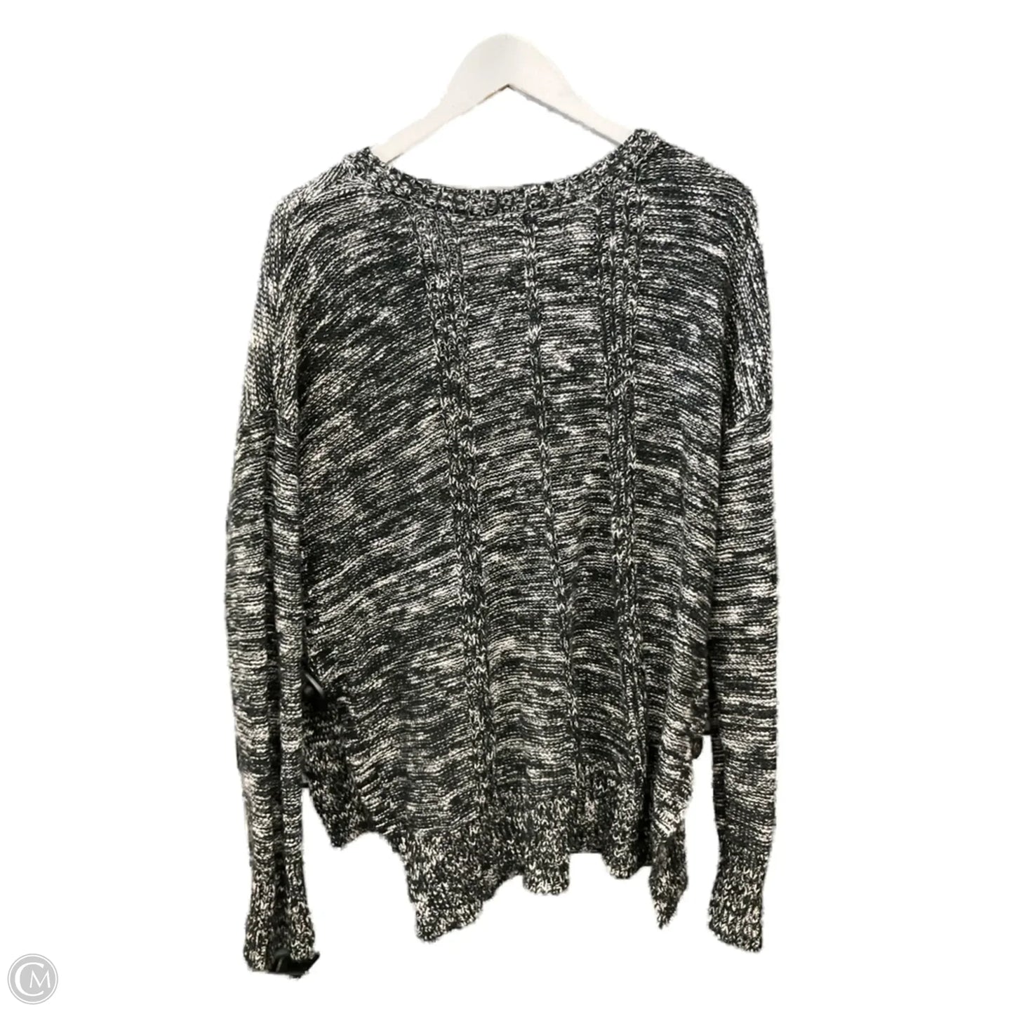 Sweater By Knox Rose In Black & White, Size: L