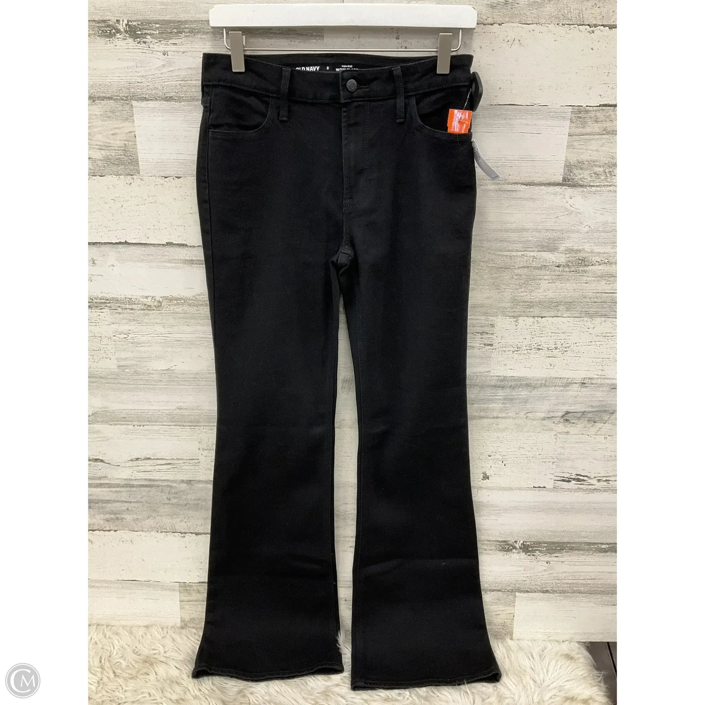 Jeans Flared By Old Navy In Black Denim, Size: 2