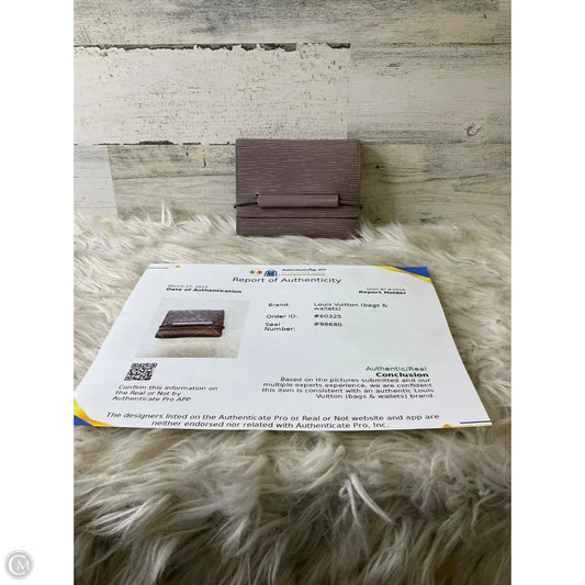 Wallet Luxury Designer By Louis Vuitton, Size: Medium
