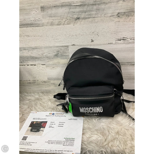Backpack Luxury Designer By Moschino, Size: Large