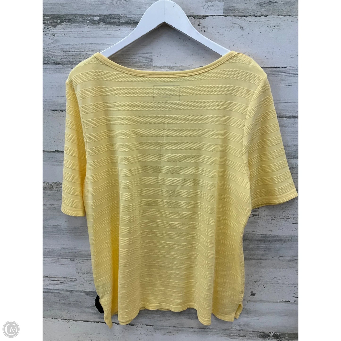 Top Short Sleeve By Charter Club In Yellow, Size: Xl