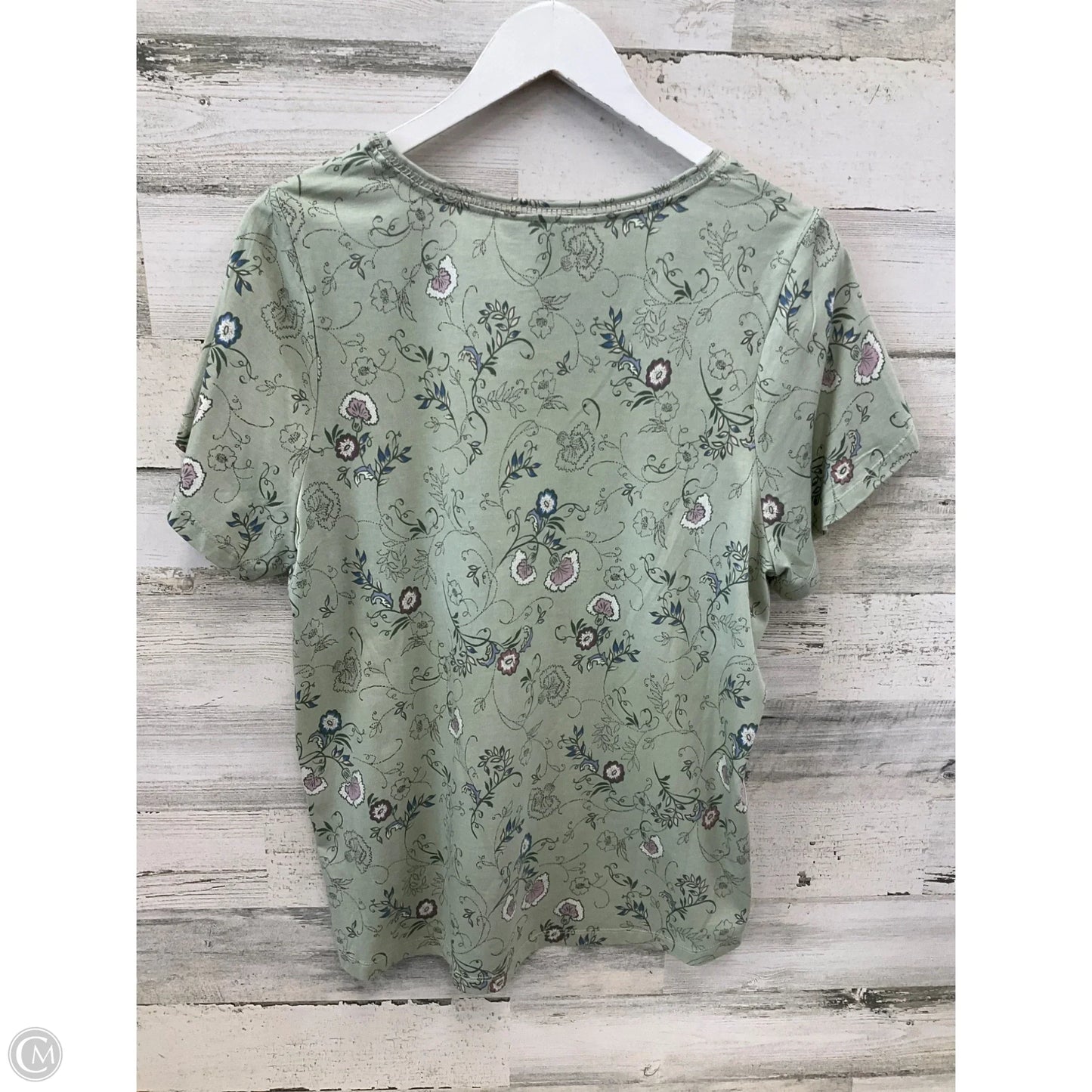 Top Short Sleeve By Cj Banks In Green, Size: Xl