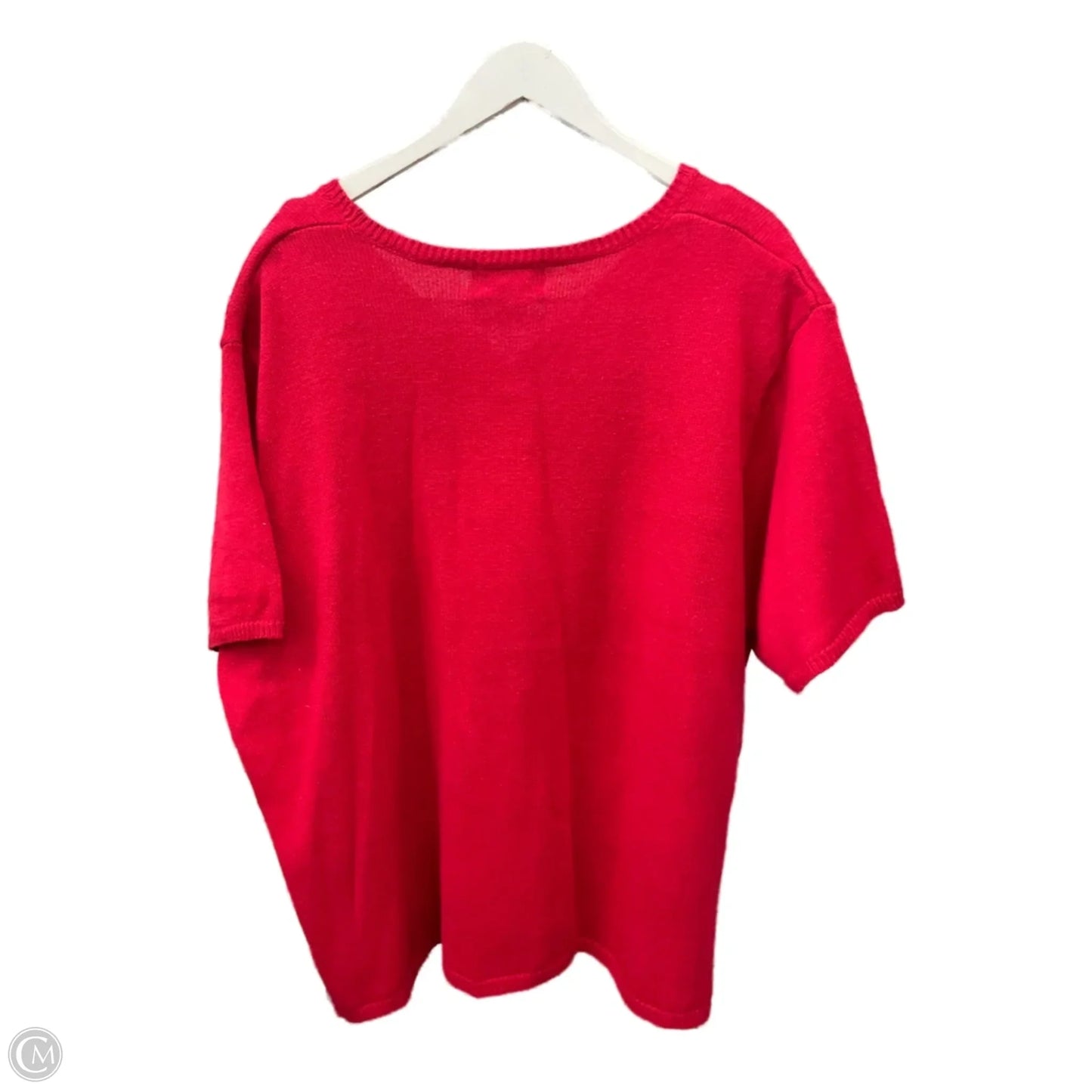 Sweater Cardigan By Susan Graver In Red, Size: 3x