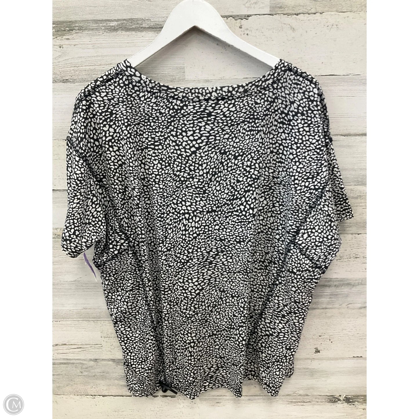 Top Short Sleeve By Lou And Grey In Black & White, Size: L