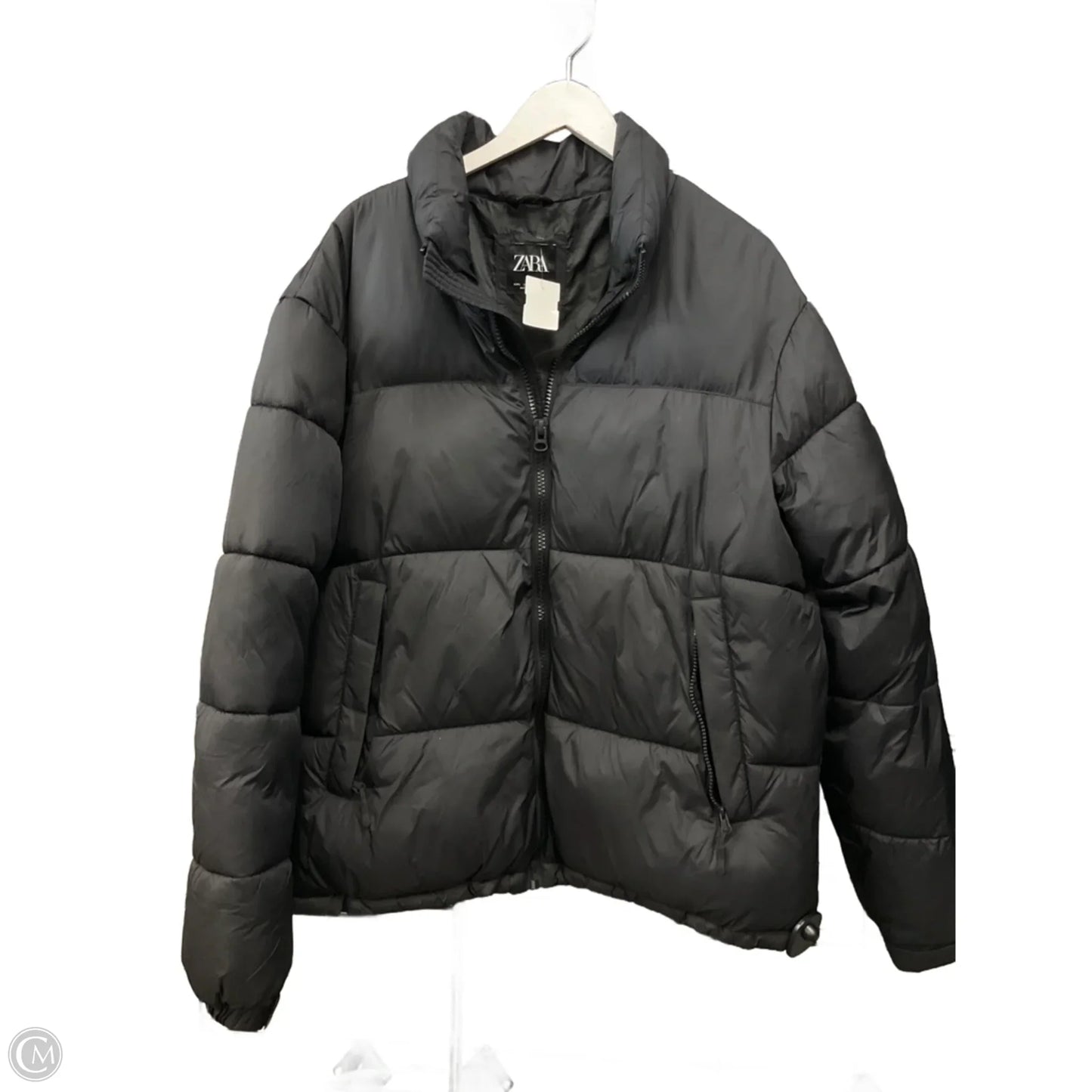Jacket Puffer & Quilted By Zara In Black, Size: L