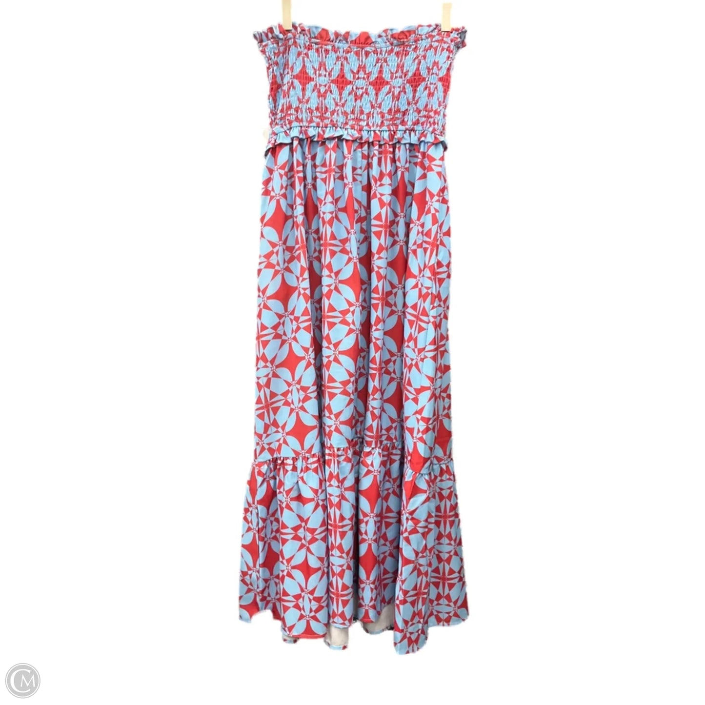 Dress Casual Midi By Clothes Mentor In Blue & Red, Size: S