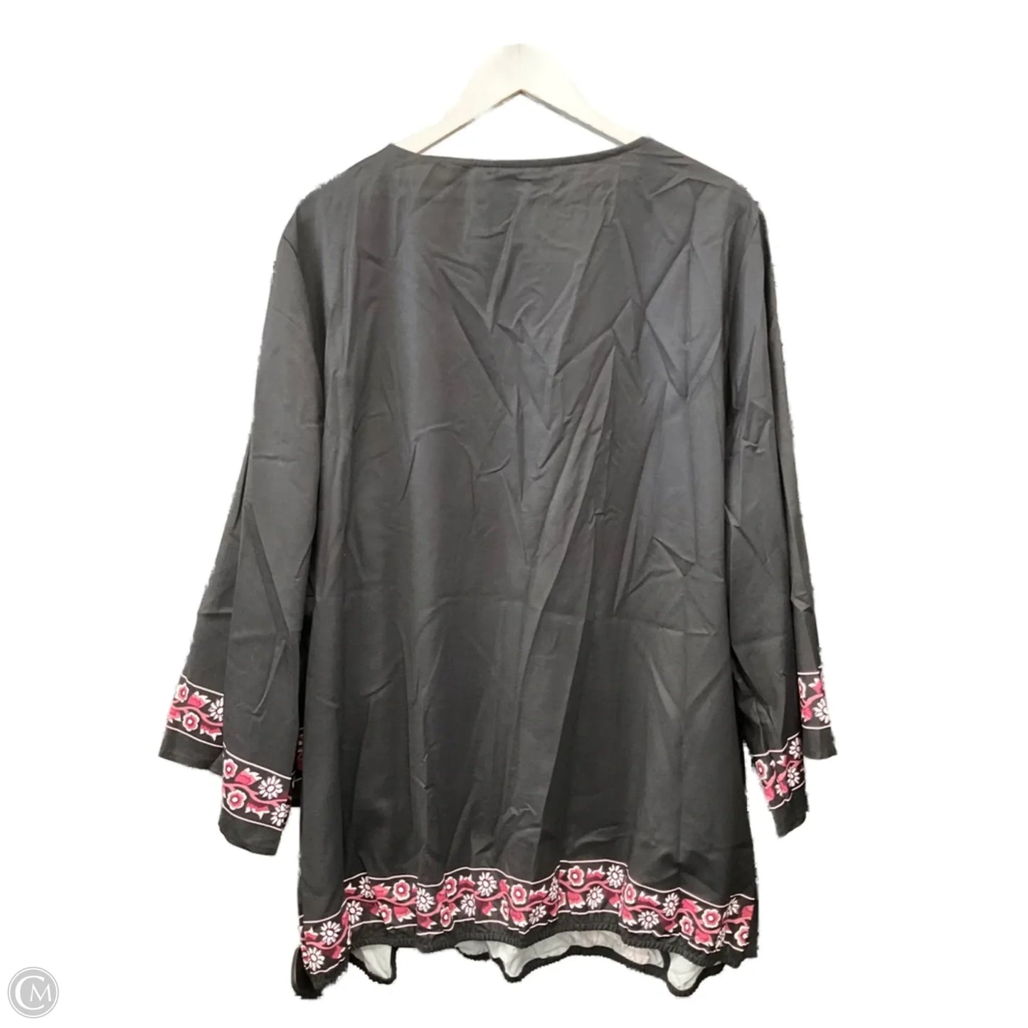 Top Long Sleeve By Clothes Mentor In Black, Size: 3x