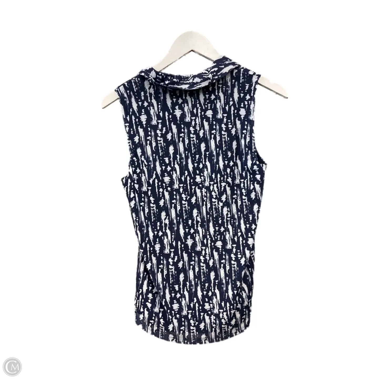 Top Sleeveless By Cable And Gauge In Navy, Size: M
