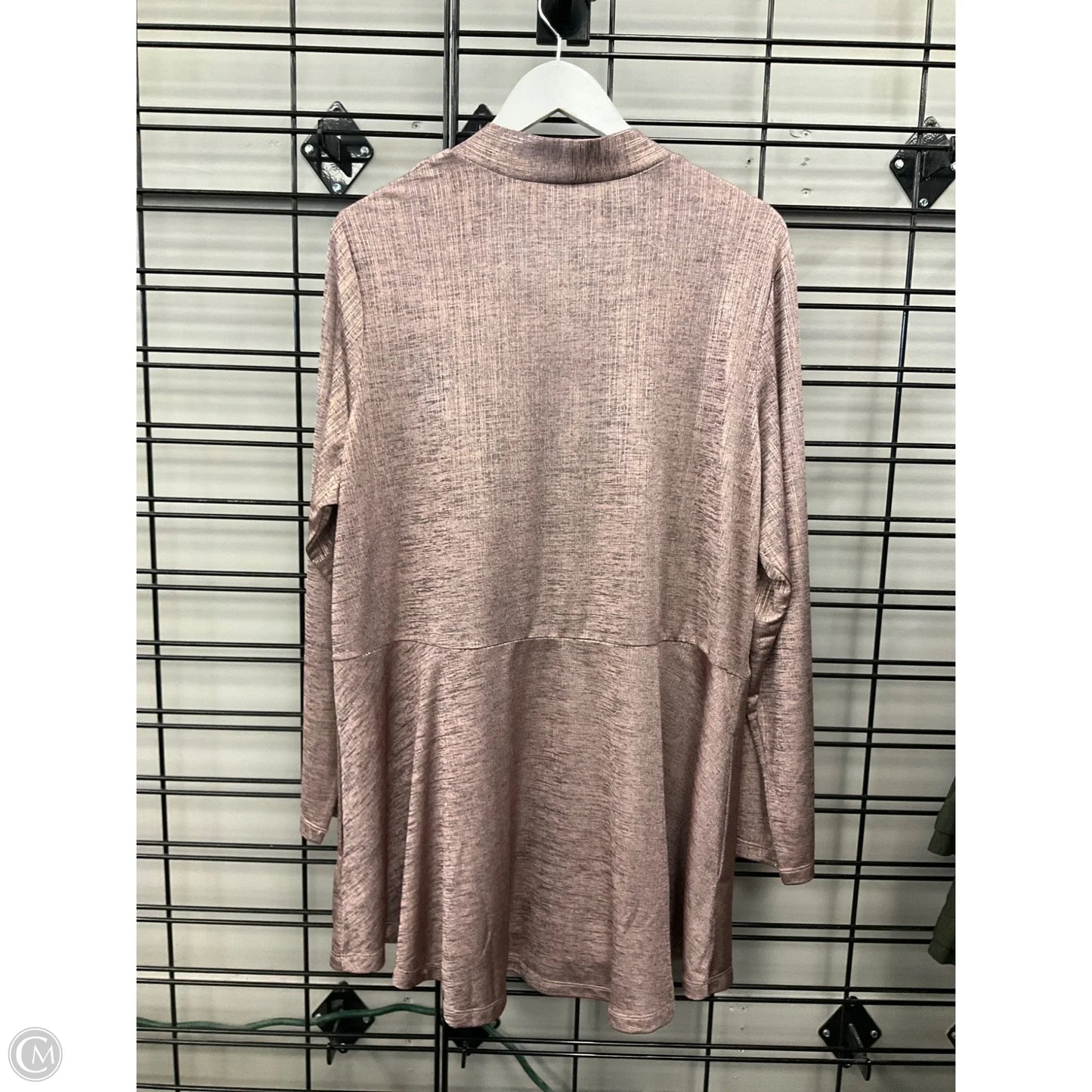 Cardigan By Susan Graver In Pink, Size: 1x