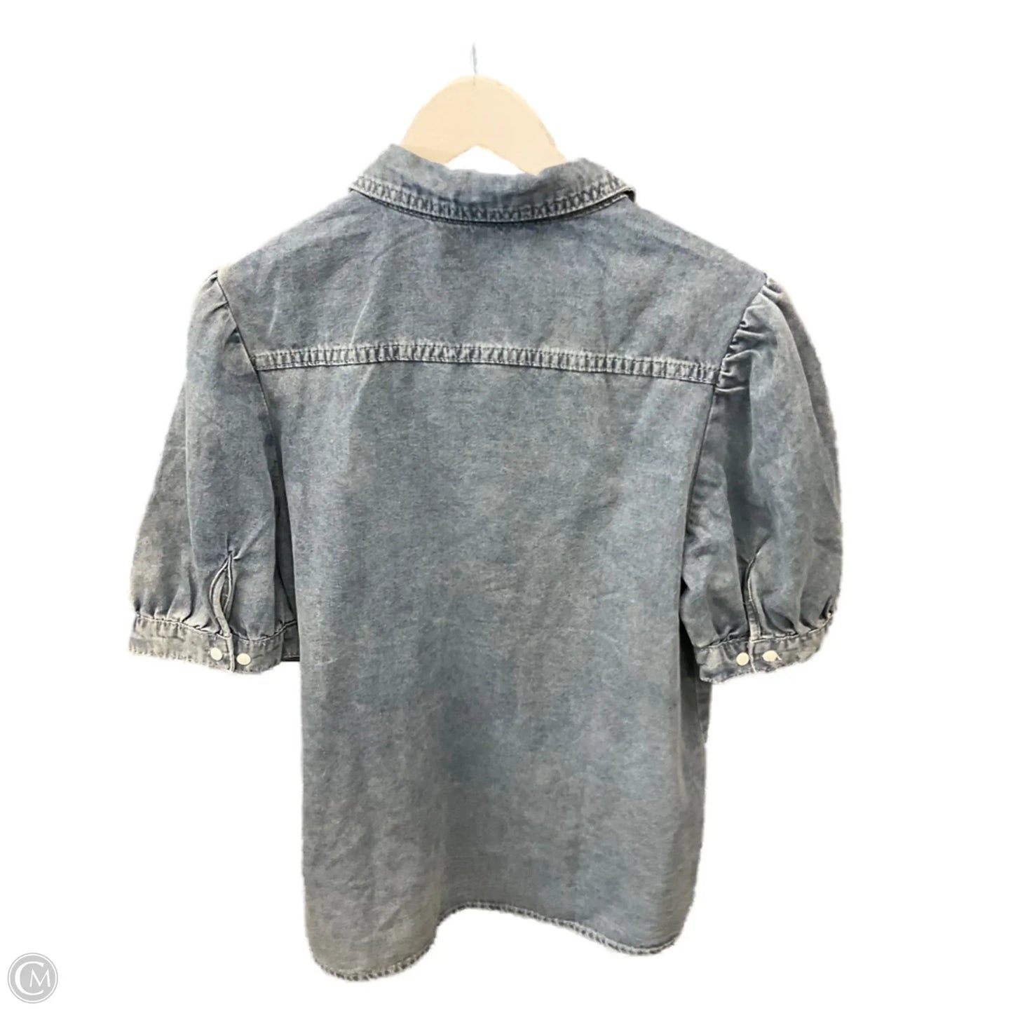 Top Short Sleeve By Clothes Mentor In Blue Denim, Size: S