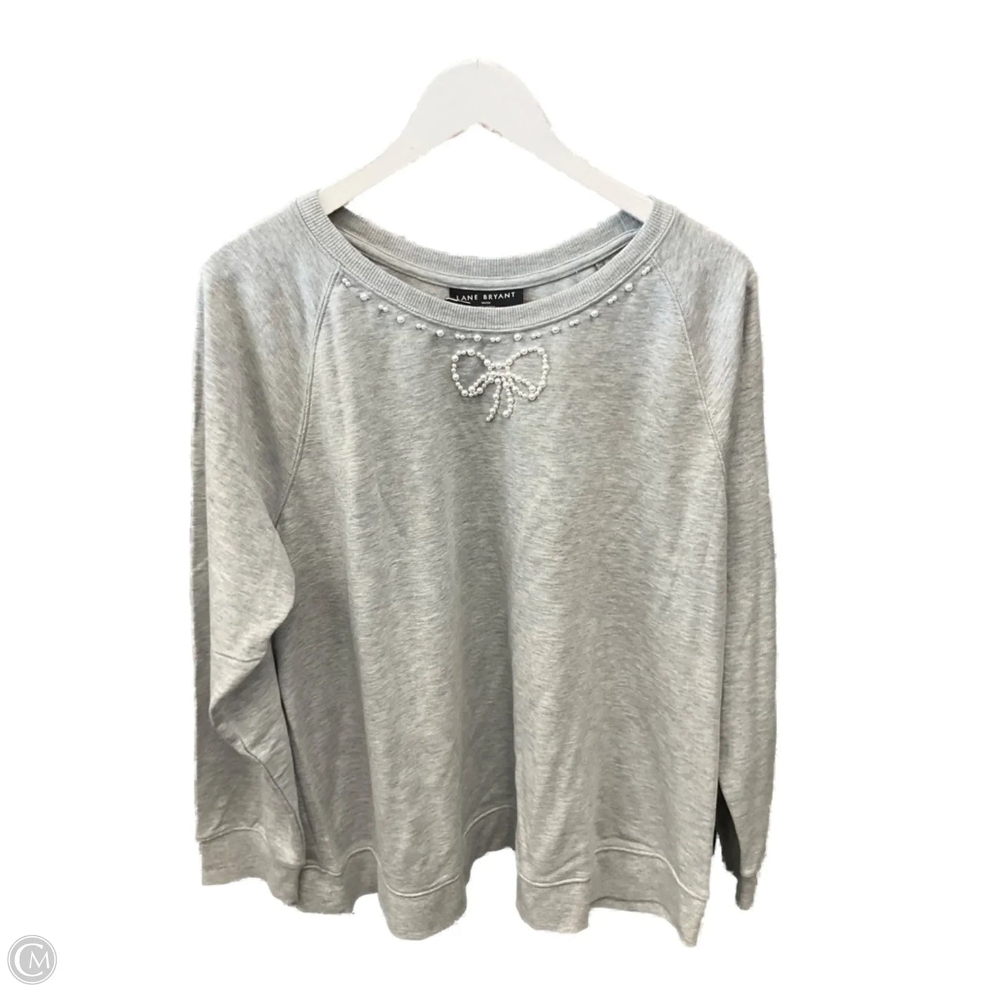 Top Long Sleeve By Lane Bryant In Grey, Size: 1x