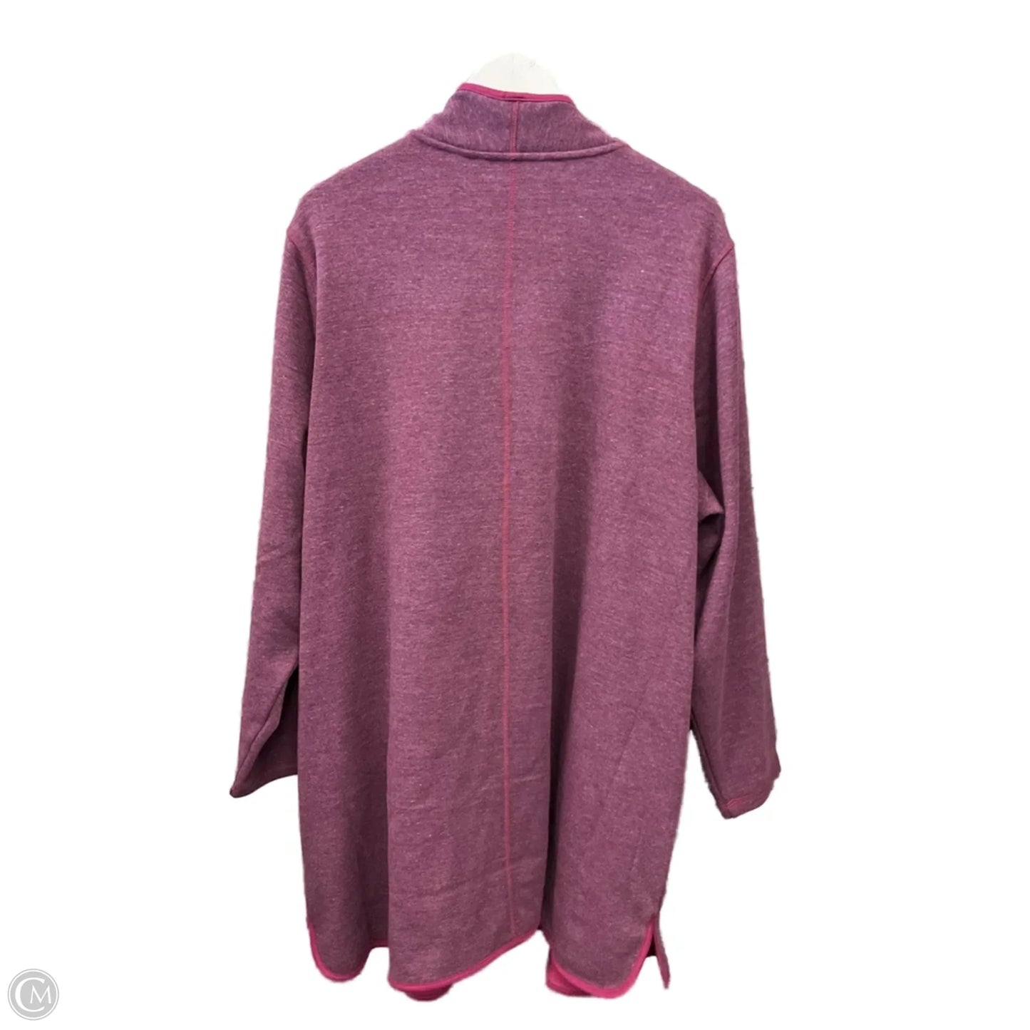 Cardigan By Isaac Mizrahi Live Qvc In Maroon, Size: 3x