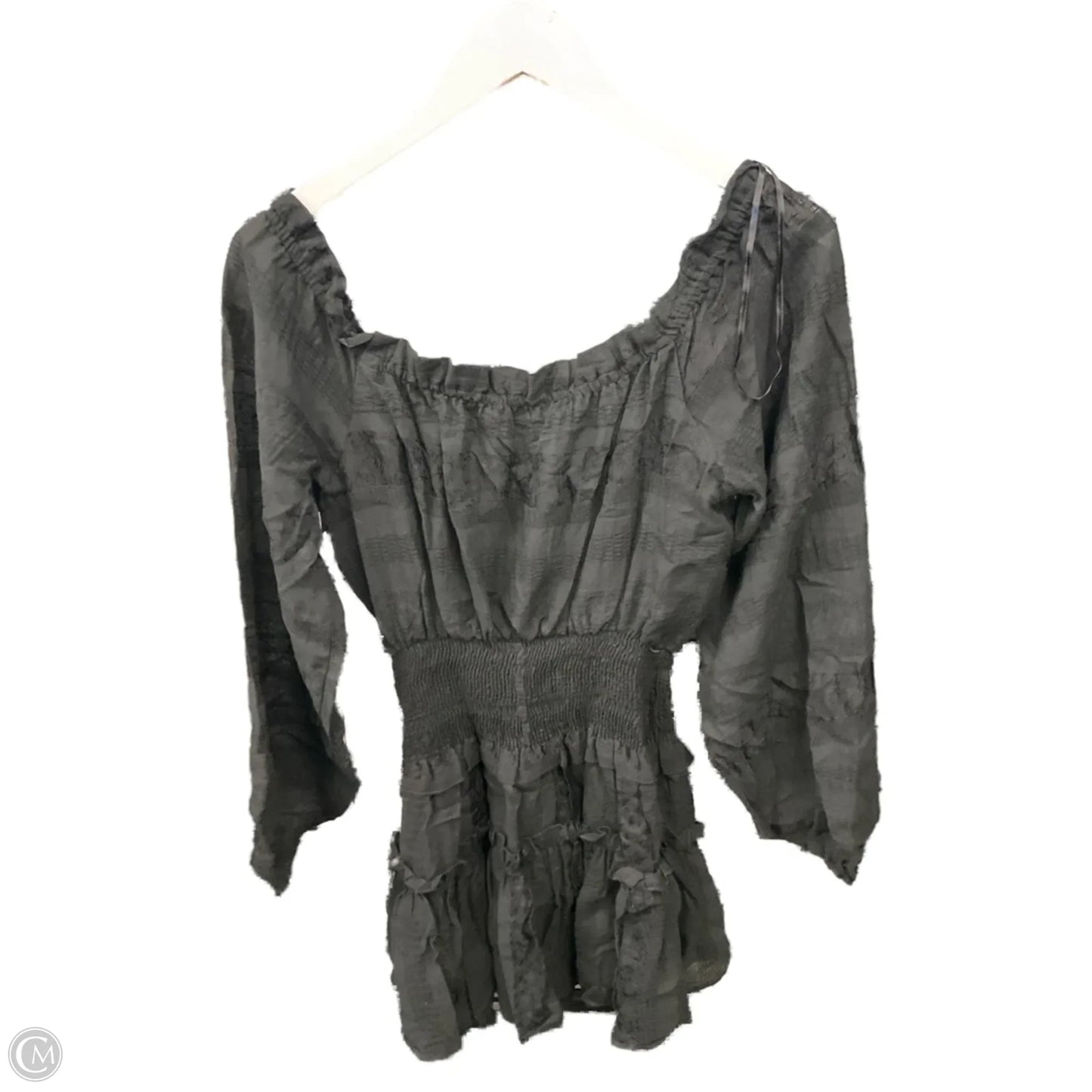 Tunic Long Sleeve By Clothes Mentor In Black, Size: S