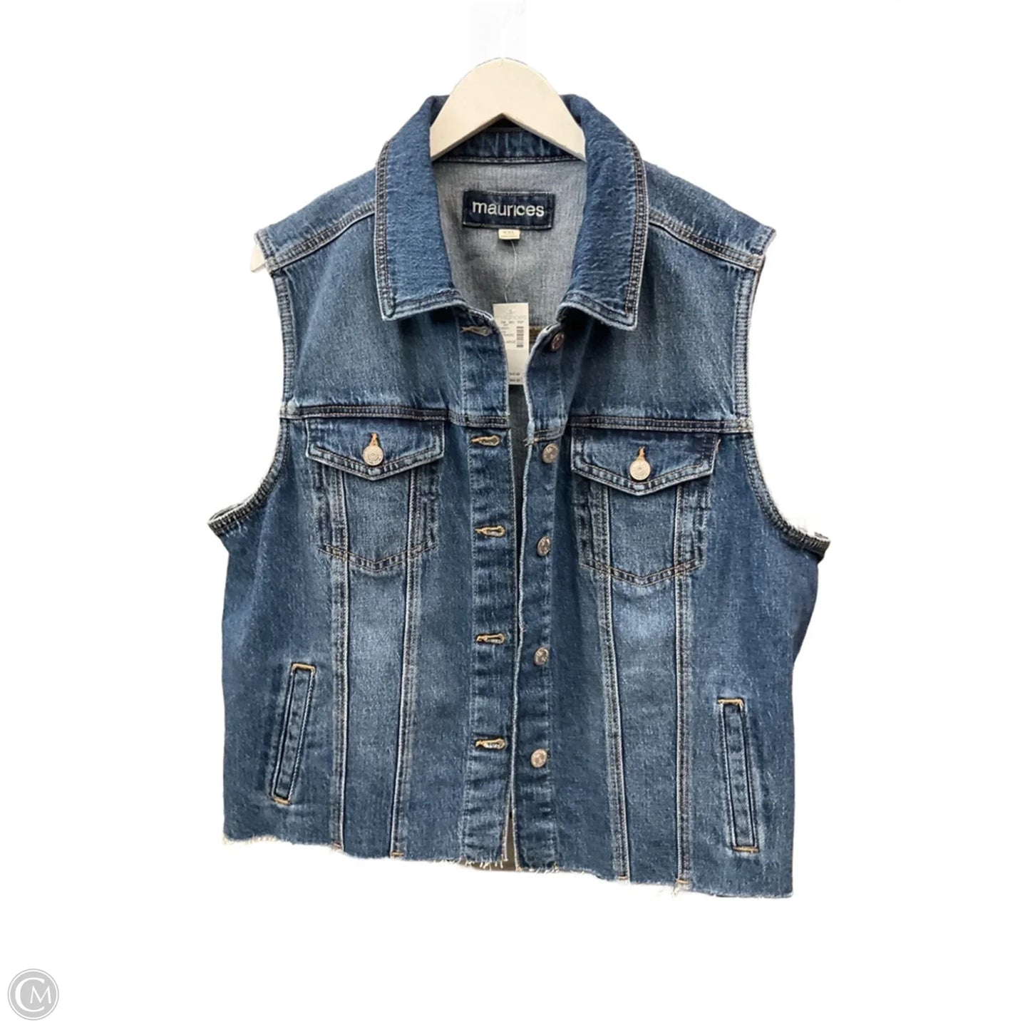 Vest Other By Maurices In Blue Denim, Size: Xxl