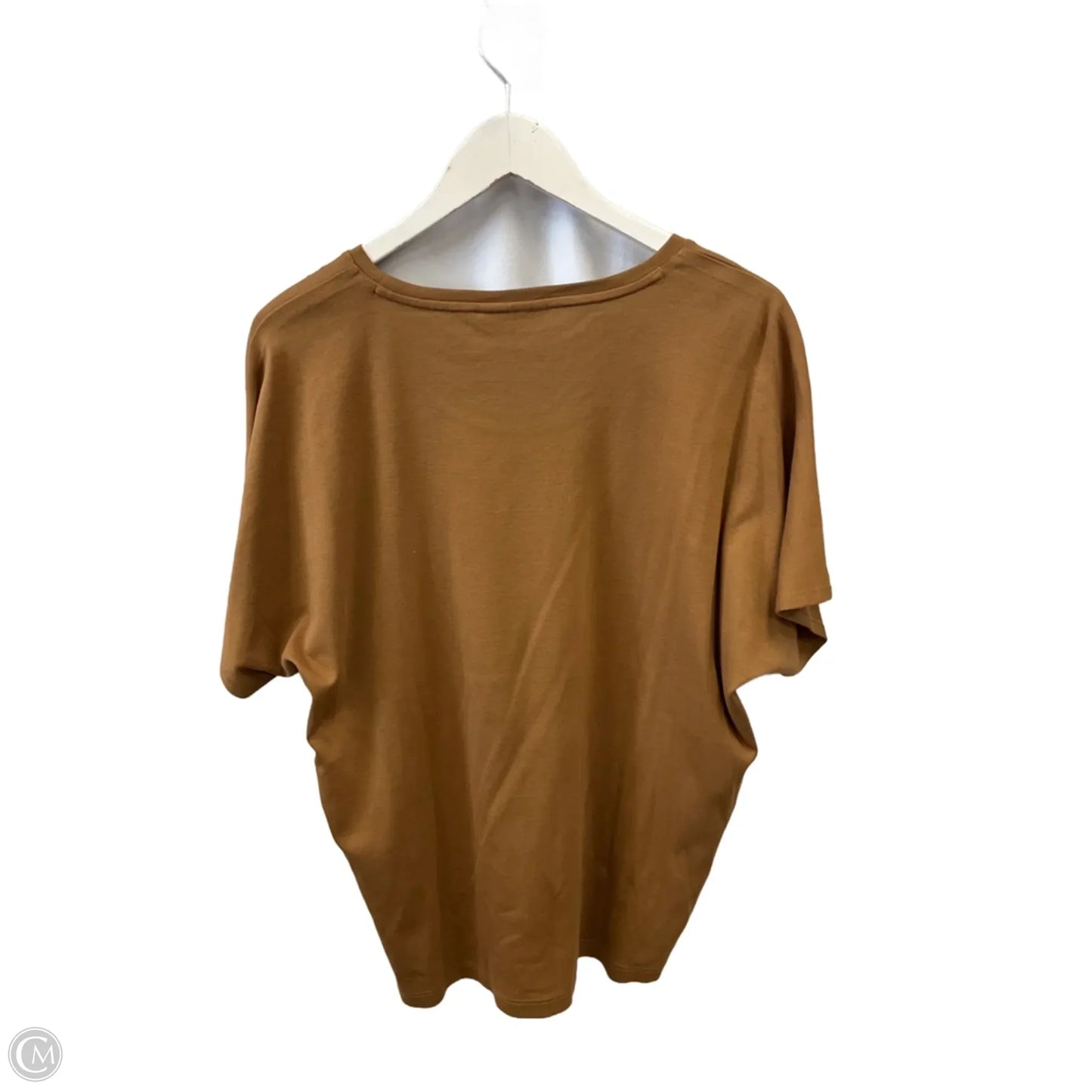 Top Short Sleeve By Chicos In Brown, Size: L