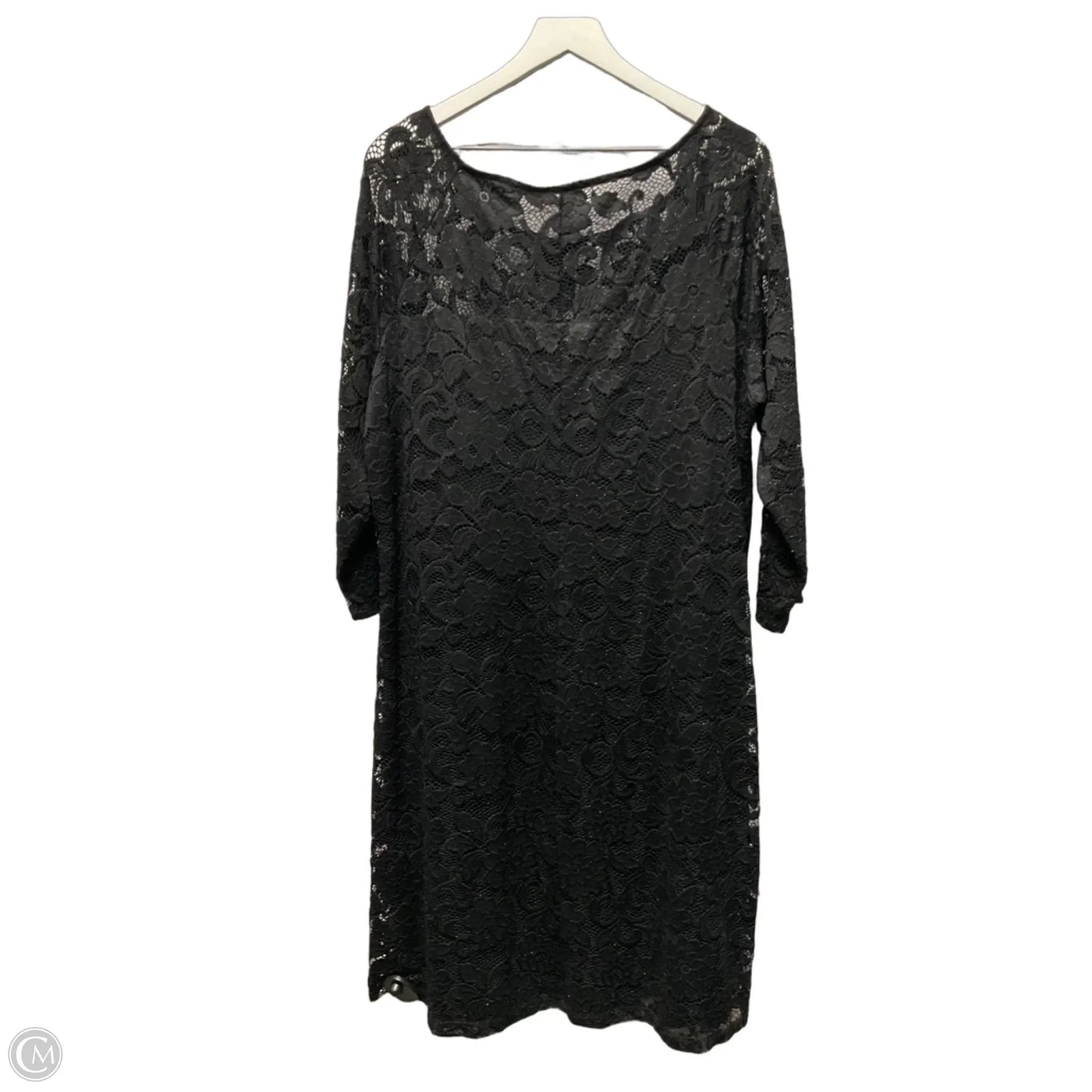 Dress Party Midi By Clothes Mentor In Black, Size: 2x