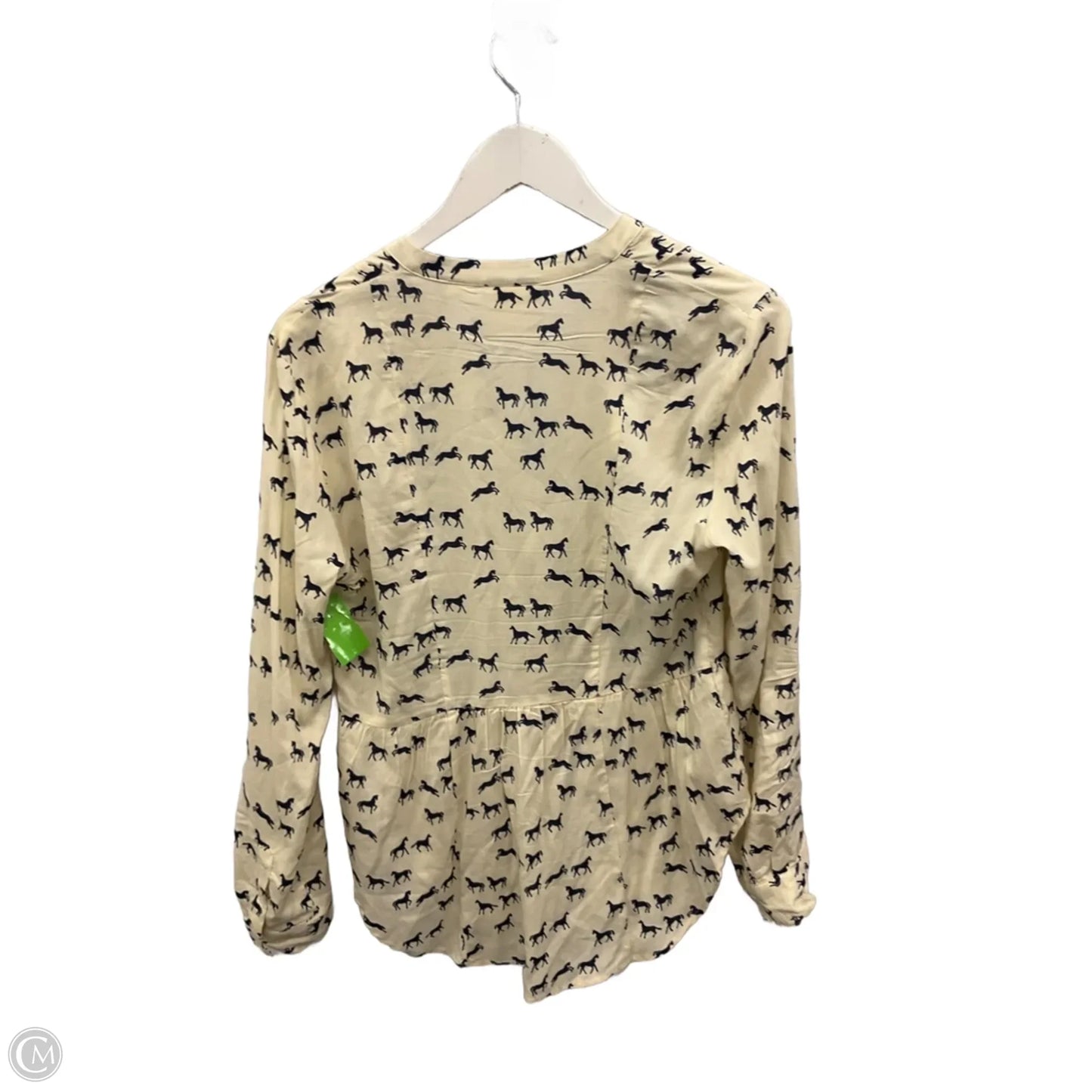 Top Long Sleeve By Maeve In Cream, Size: S